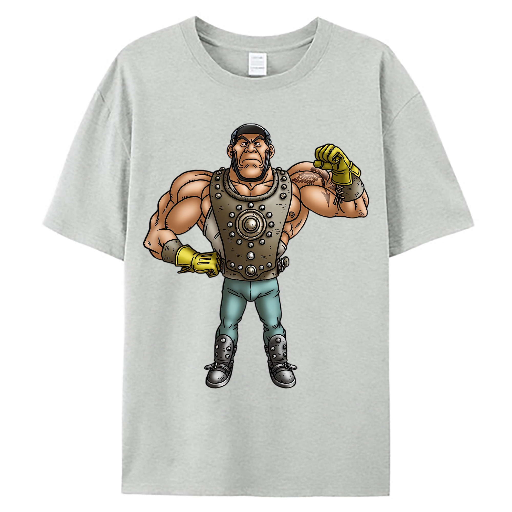 （画像用） ドラゴンクエスト Doragon Kuesuto Dragon Quest 綿100％ メンズ半袖Tシャツ｜肌触りやわらか＆通気性