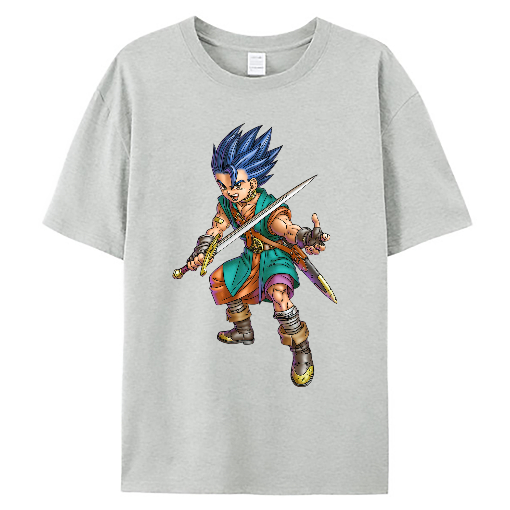（画像用） ドラゴンクエスト Doragon Kuesuto Dragon Quest 綿100％ メンズ半袖Tシャツ｜肌触りやわらか＆通気性