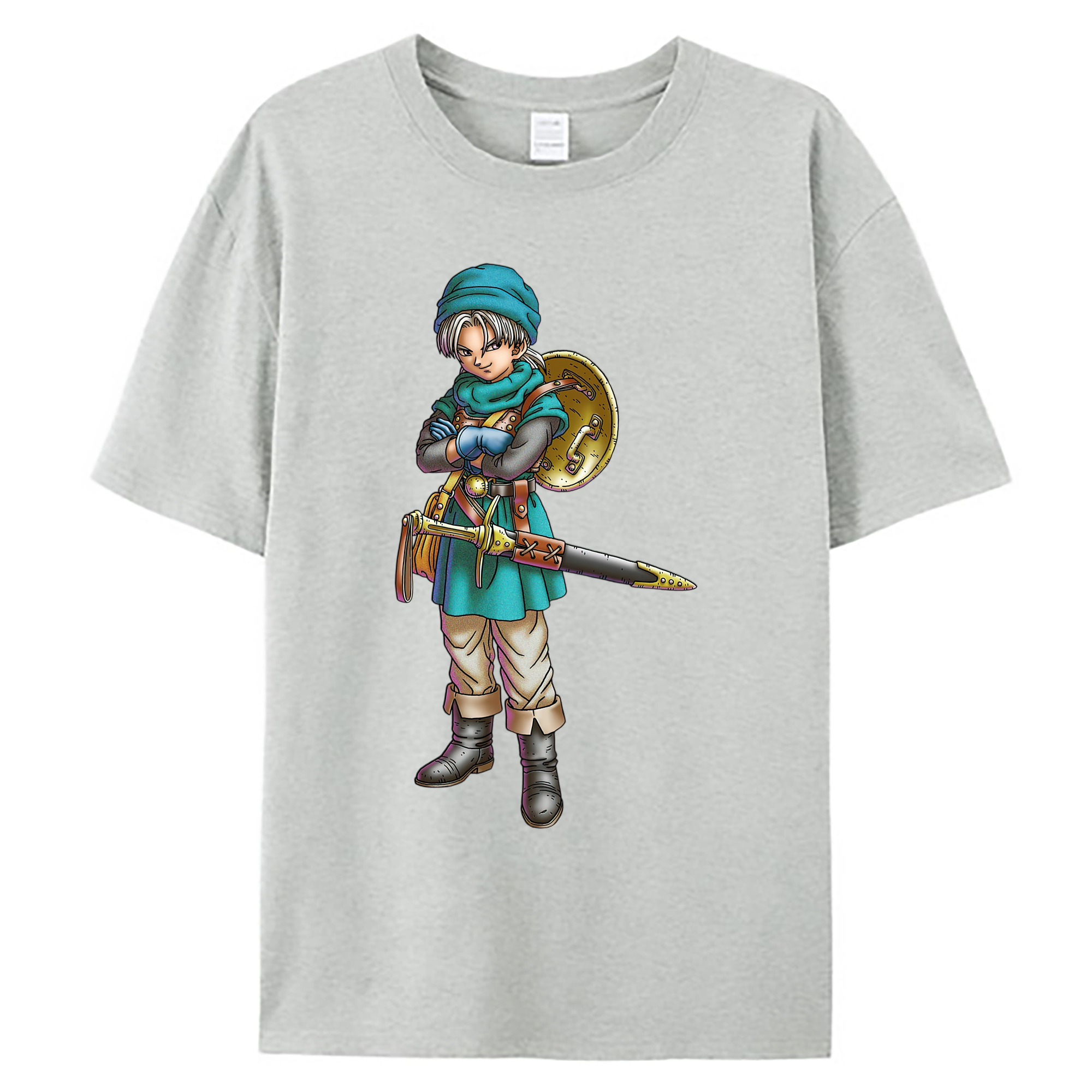 （画像用） ドラゴンクエスト Doragon Kuesuto Dragon Quest 綿100％ メンズ半袖Tシャツ｜肌触りやわらか＆通気性