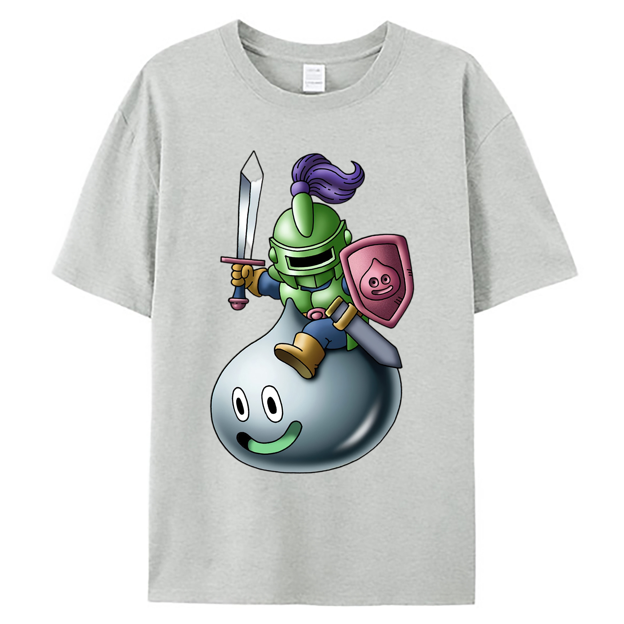 （画像用） ドラゴンクエスト Doragon Kuesuto Dragon Quest 綿100％ メンズ半袖Tシャツ｜肌触りやわらか＆通気性