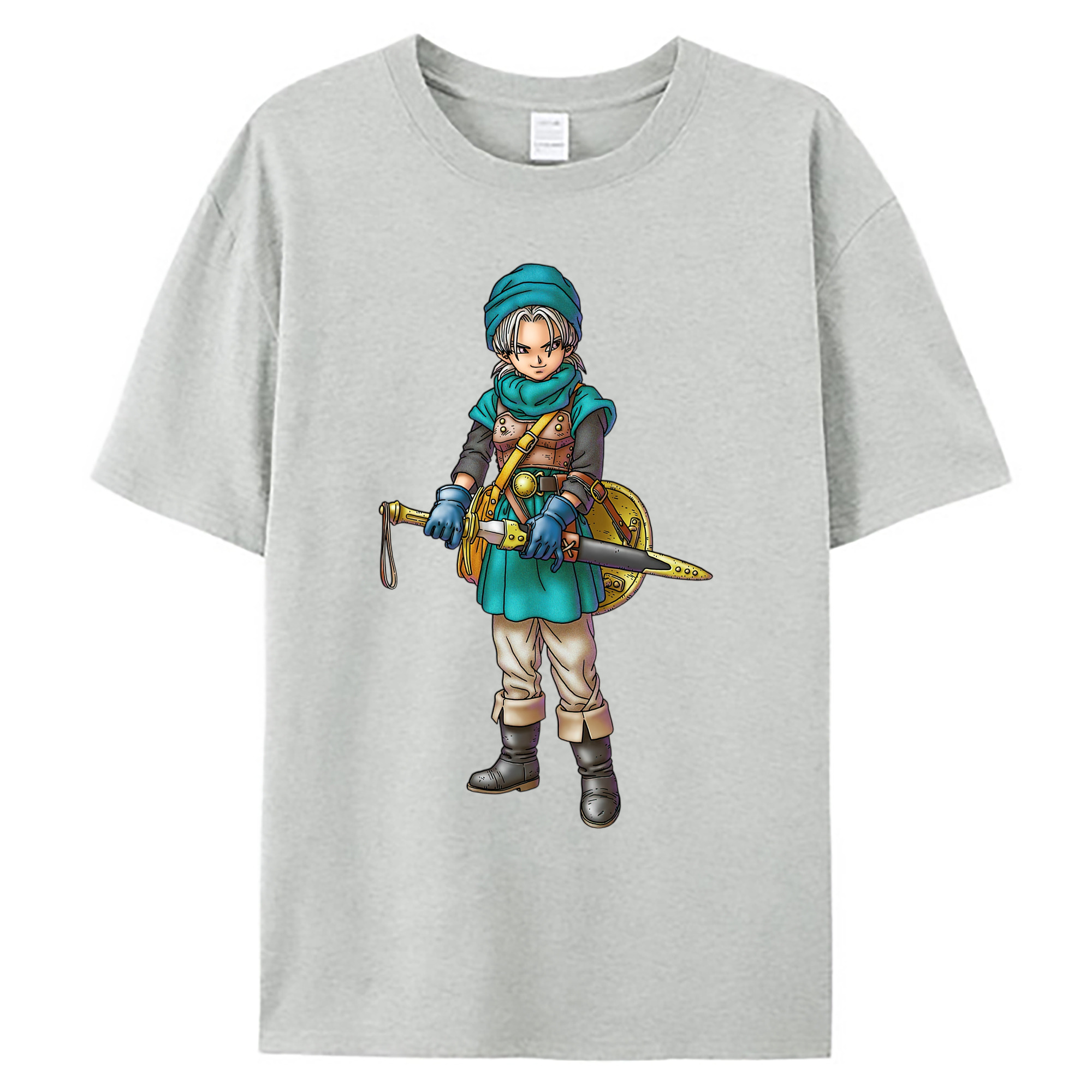 （画像用） ドラゴンクエスト Doragon Kuesuto Dragon Quest 綿100％ メンズ半袖Tシャツ｜肌触りやわらか＆通気性