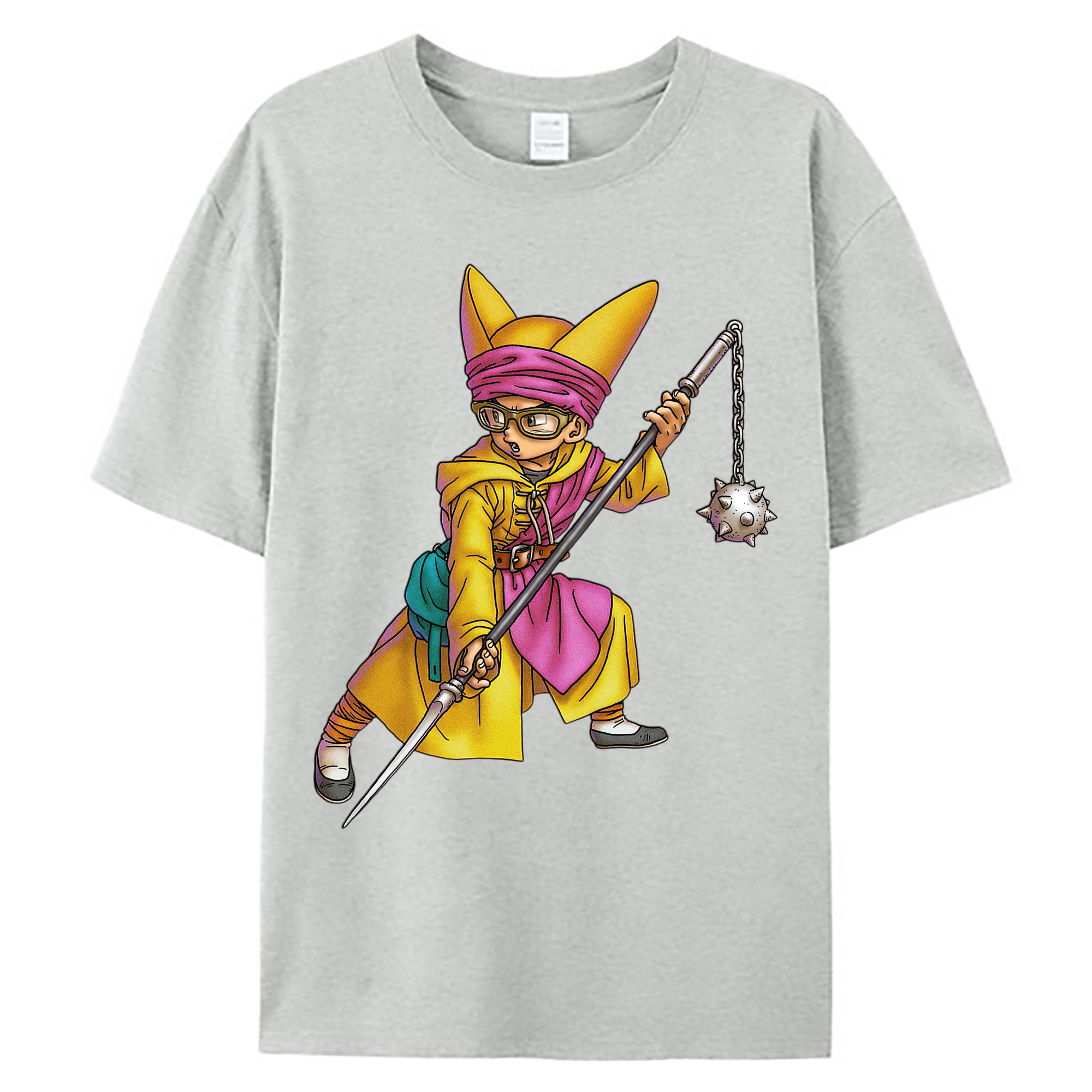 （画像用） ドラゴンクエスト Doragon Kuesuto Dragon Quest 綿100％ メンズ半袖Tシャツ｜肌触りやわらか＆通気性