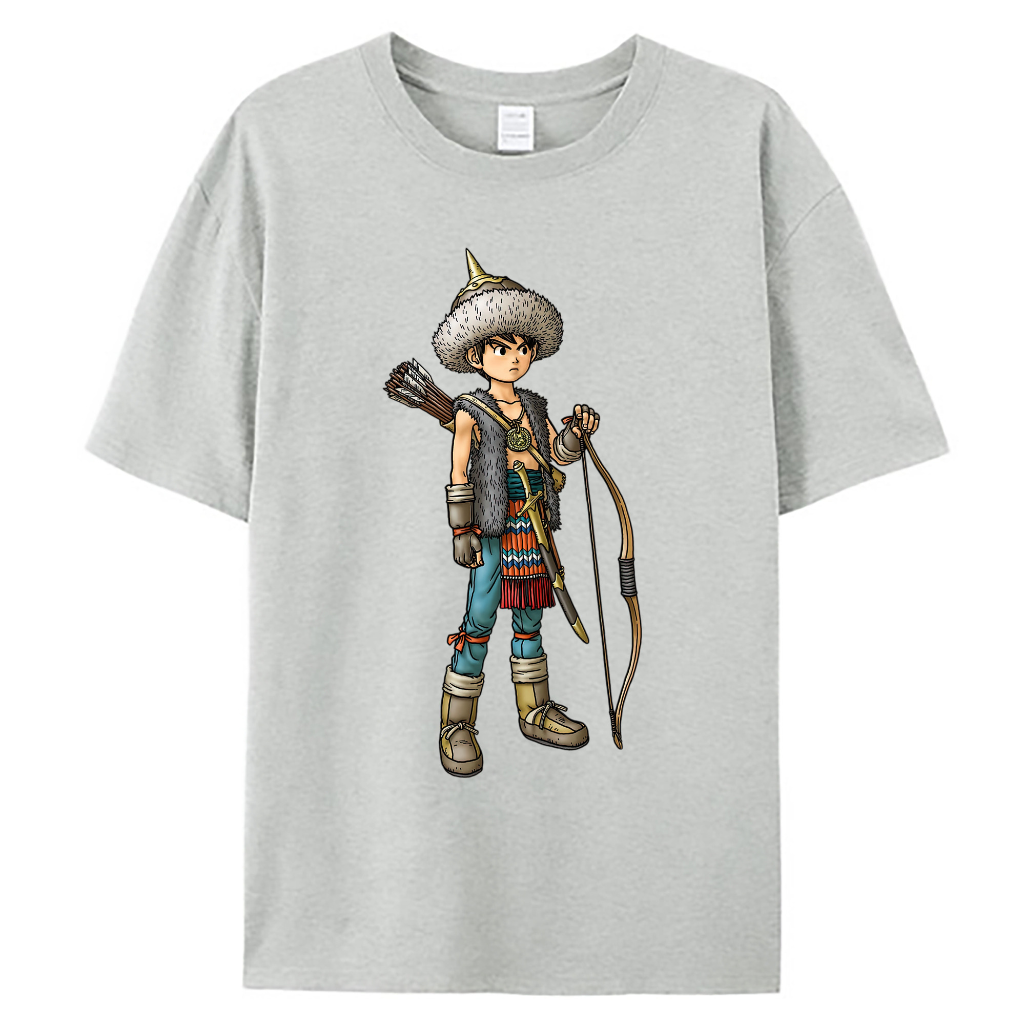 （画像用） ドラゴンクエスト Doragon Kuesuto Dragon Quest 綿100％ メンズ半袖Tシャツ｜肌触りやわらか＆通気性