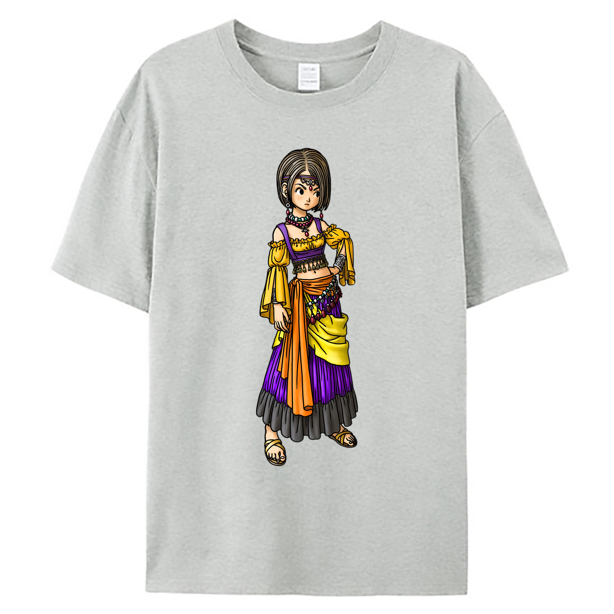 （画像用） ドラゴンクエスト Doragon Kuesuto Dragon Quest 綿100％ メンズ半袖Tシャツ｜肌触りやわらか＆通気性