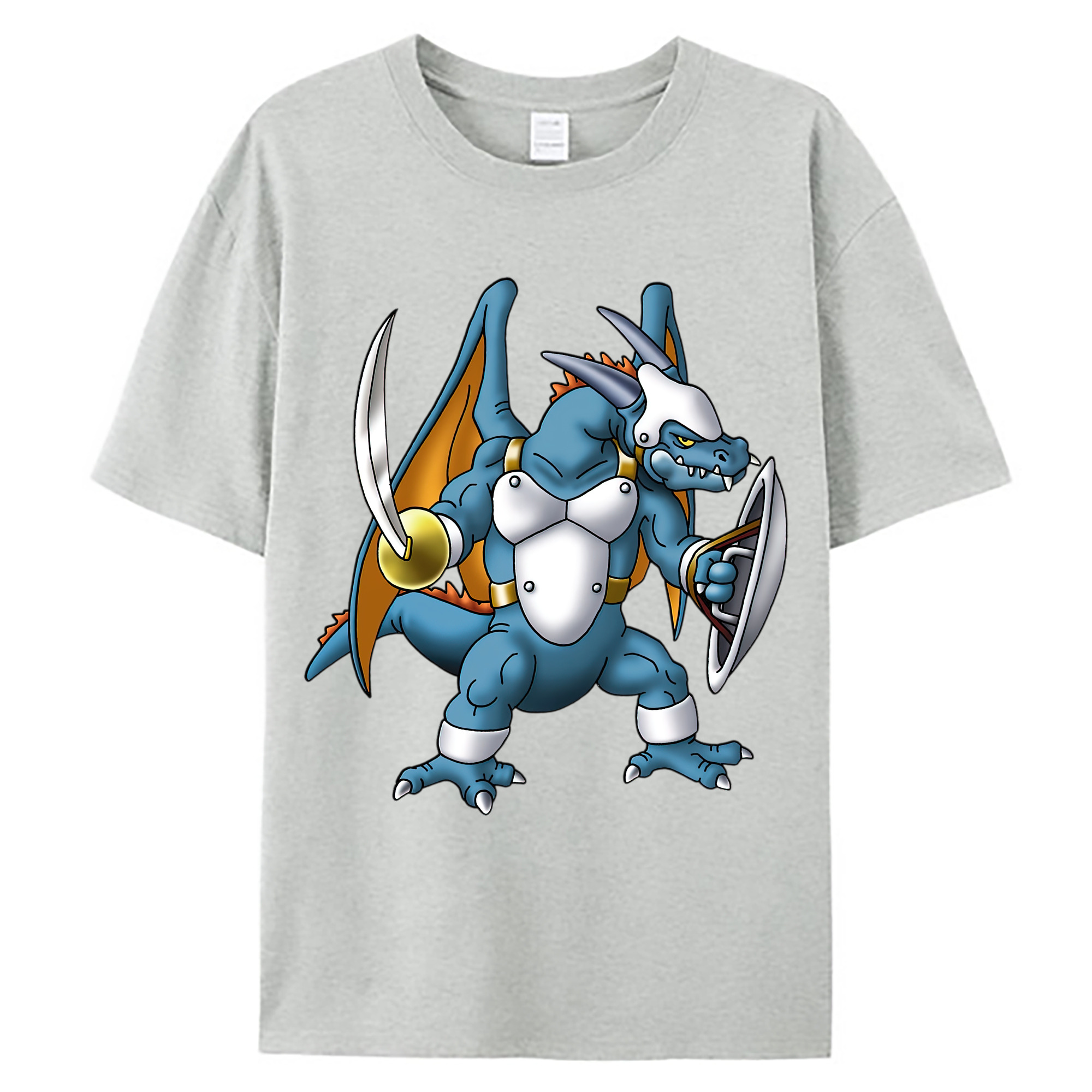 （画像用） ドラゴンクエスト Doragon Kuesuto Dragon Quest 綿100％ メンズ半袖Tシャツ｜肌触りやわらか＆通気性