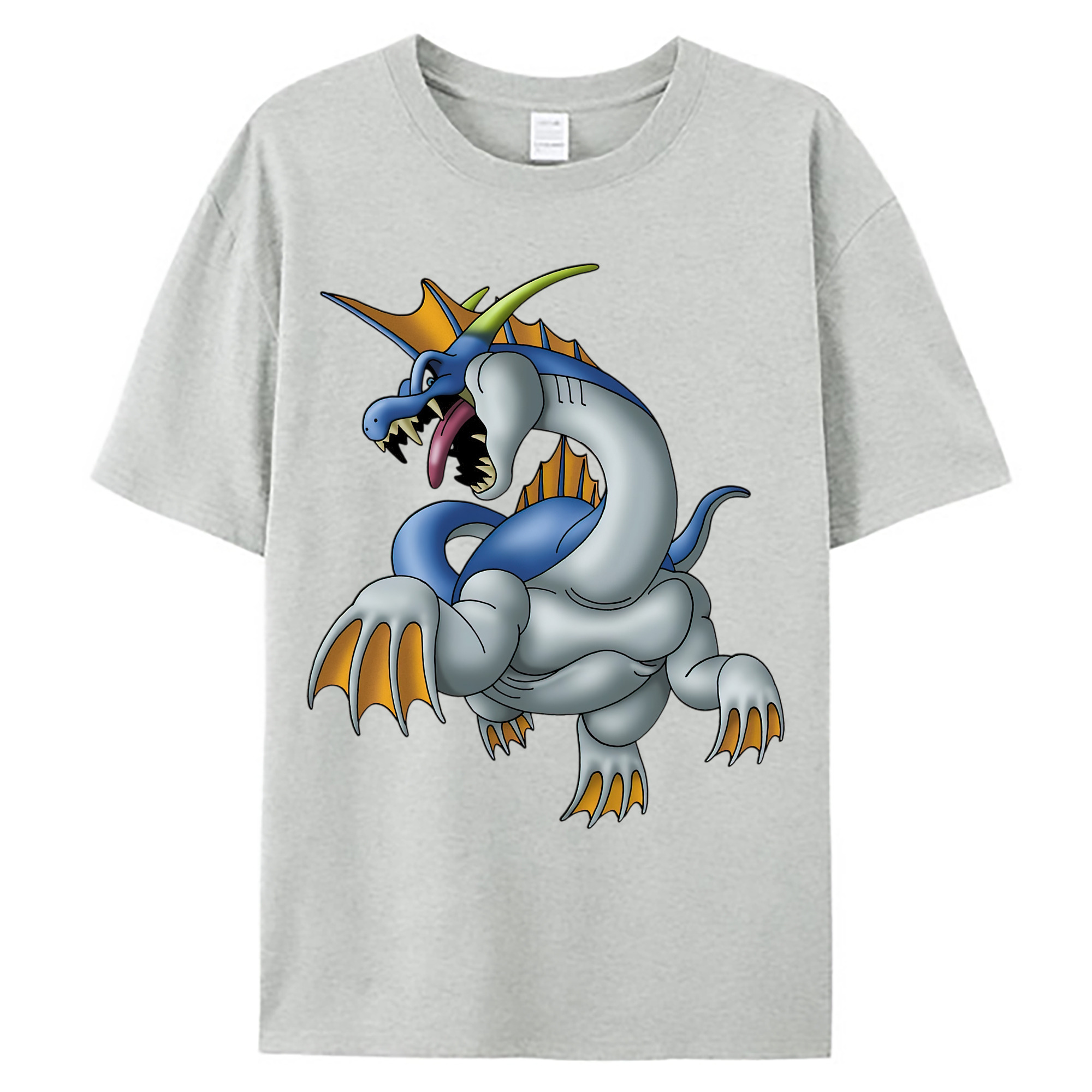 （画像用） ドラゴンクエスト Doragon Kuesuto Dragon Quest 綿100％ メンズ半袖Tシャツ｜肌触りやわらか＆通気性