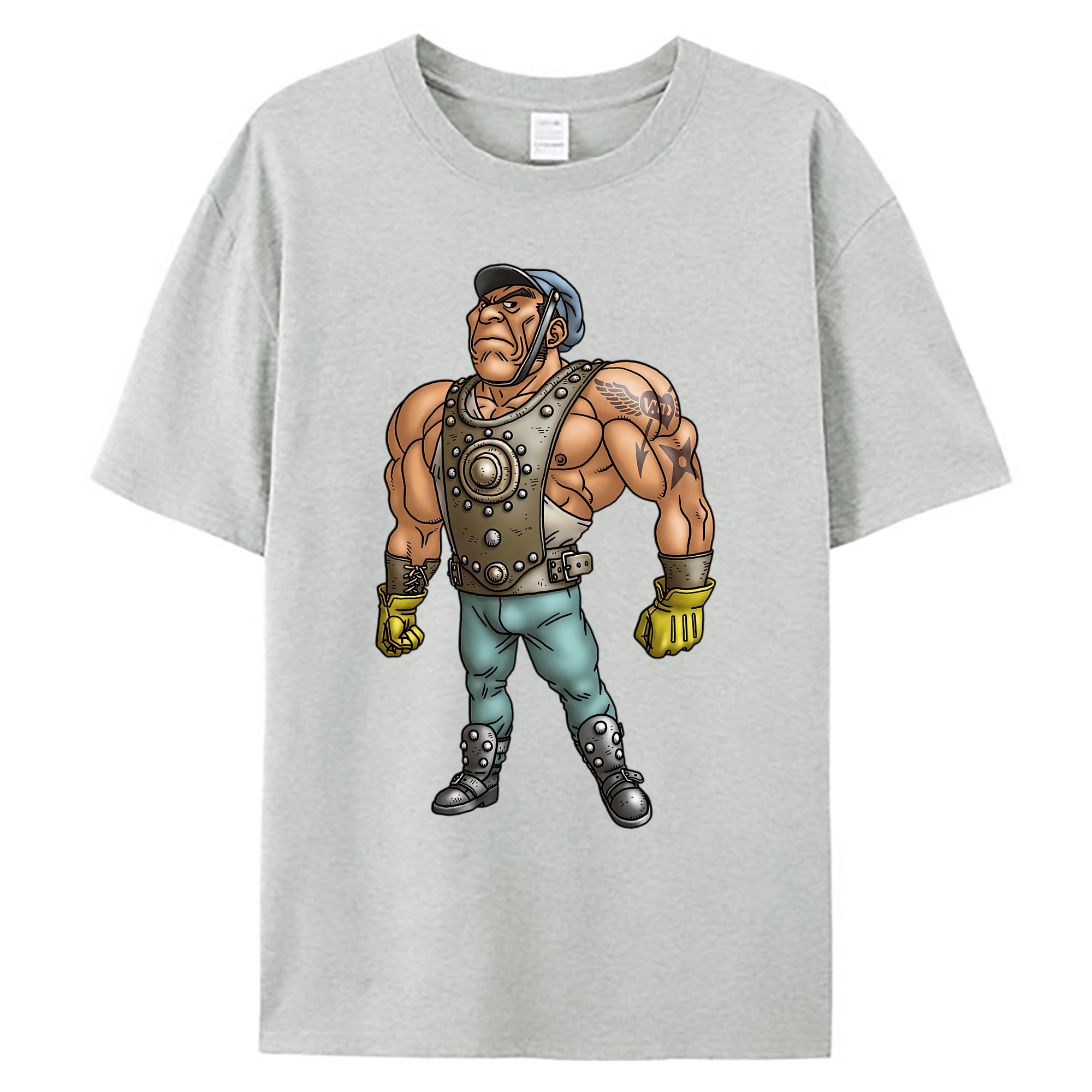 （画像用） ドラゴンクエスト Doragon Kuesuto Dragon Quest 綿100％ メンズ半袖Tシャツ｜肌触りやわらか＆通気性