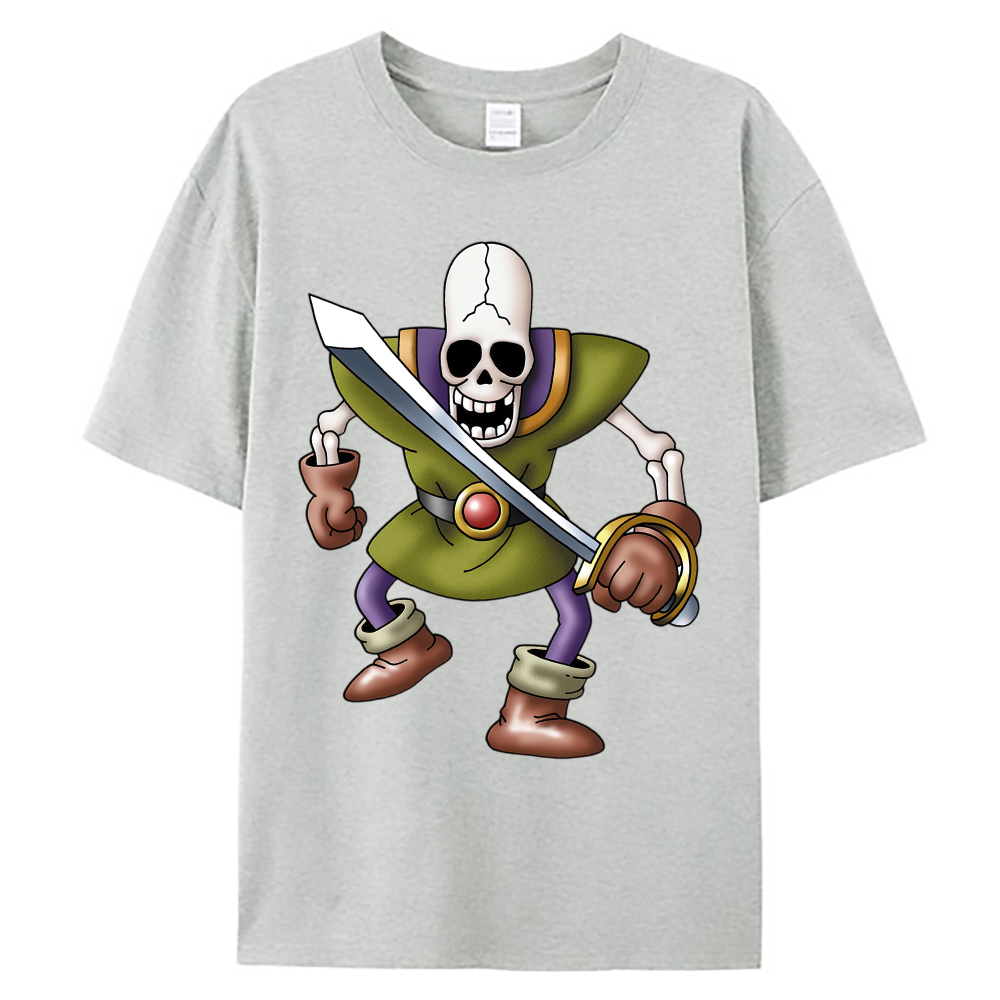 （画像用） ドラゴンクエスト Doragon Kuesuto Dragon Quest 綿100％ メンズ半袖Tシャツ｜肌触りやわらか＆通気性