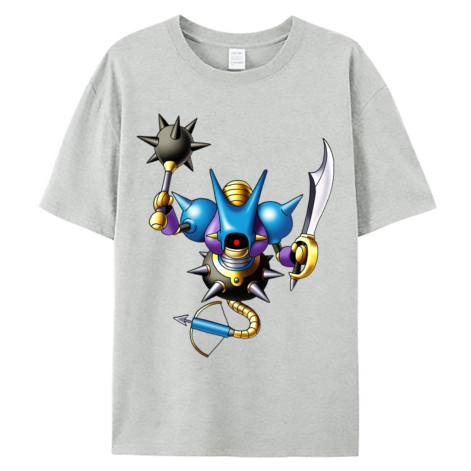 （画像用） ドラゴンクエスト Doragon Kuesuto Dragon Quest 綿100％ メンズ半袖Tシャツ｜肌触りやわらか＆通気性