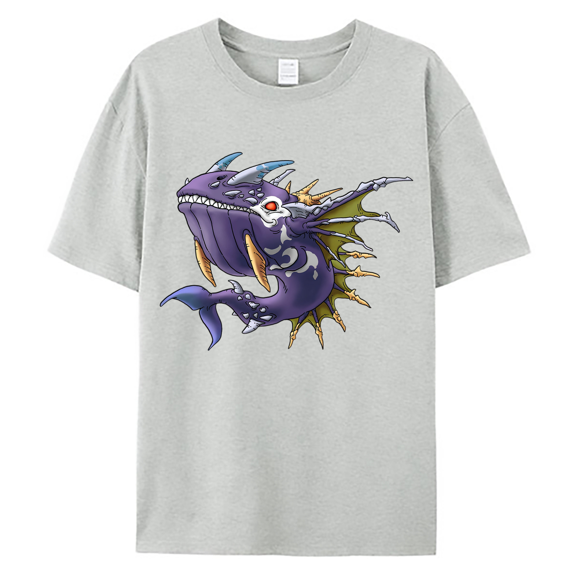 （画像用） ドラゴンクエスト Doragon Kuesuto Dragon Quest 綿100％ メンズ半袖Tシャツ｜肌触りやわらか＆通気性