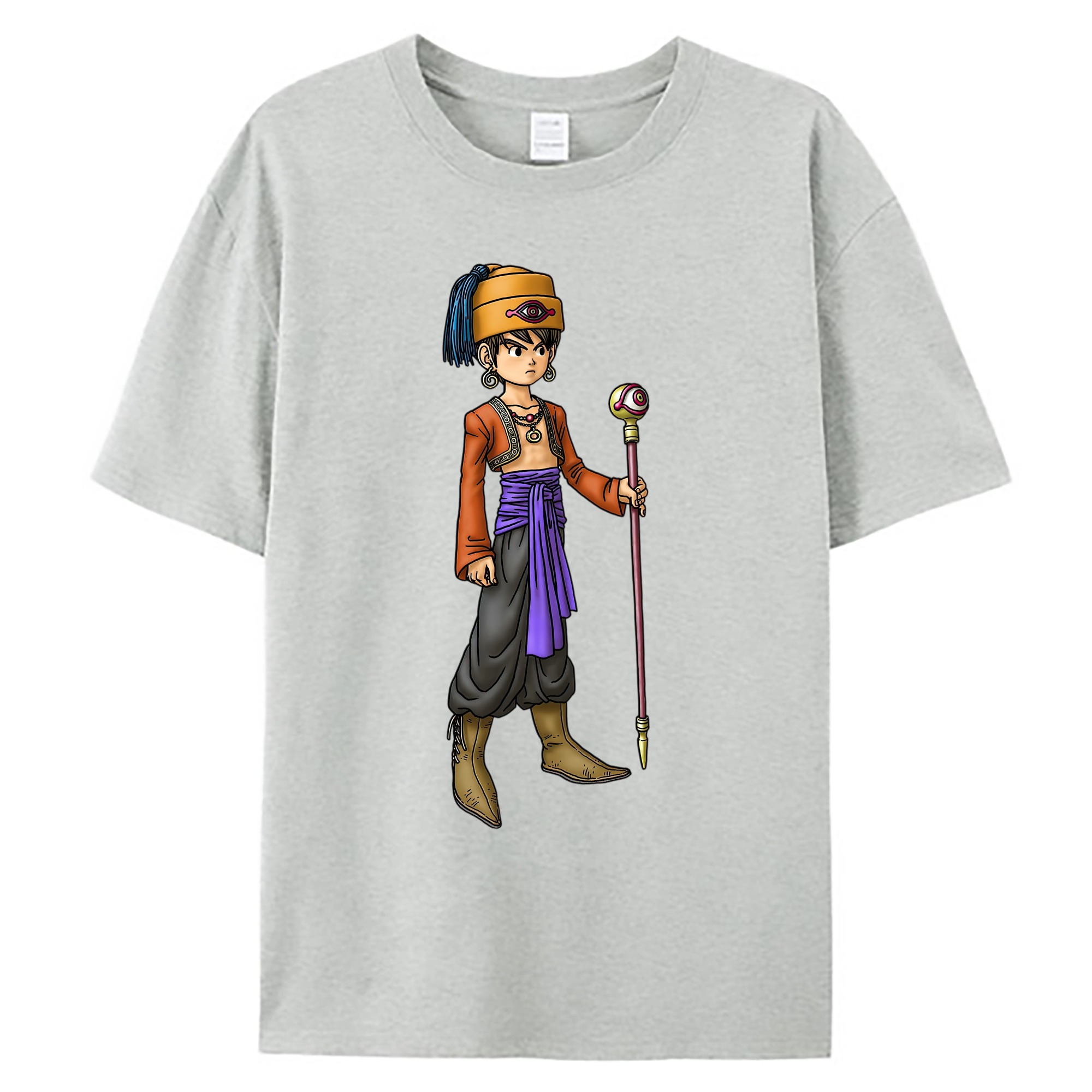 （画像用） ドラゴンクエスト Doragon Kuesuto Dragon Quest 綿100％ メンズ半袖Tシャツ｜肌触りやわらか＆通気性