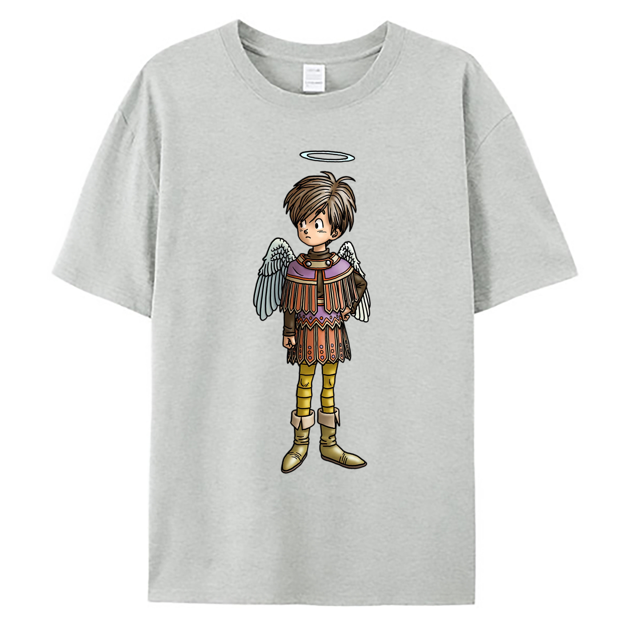 （画像用） ドラゴンクエスト Doragon Kuesuto Dragon Quest 綿100％ メンズ半袖Tシャツ｜肌触りやわらか＆通気性