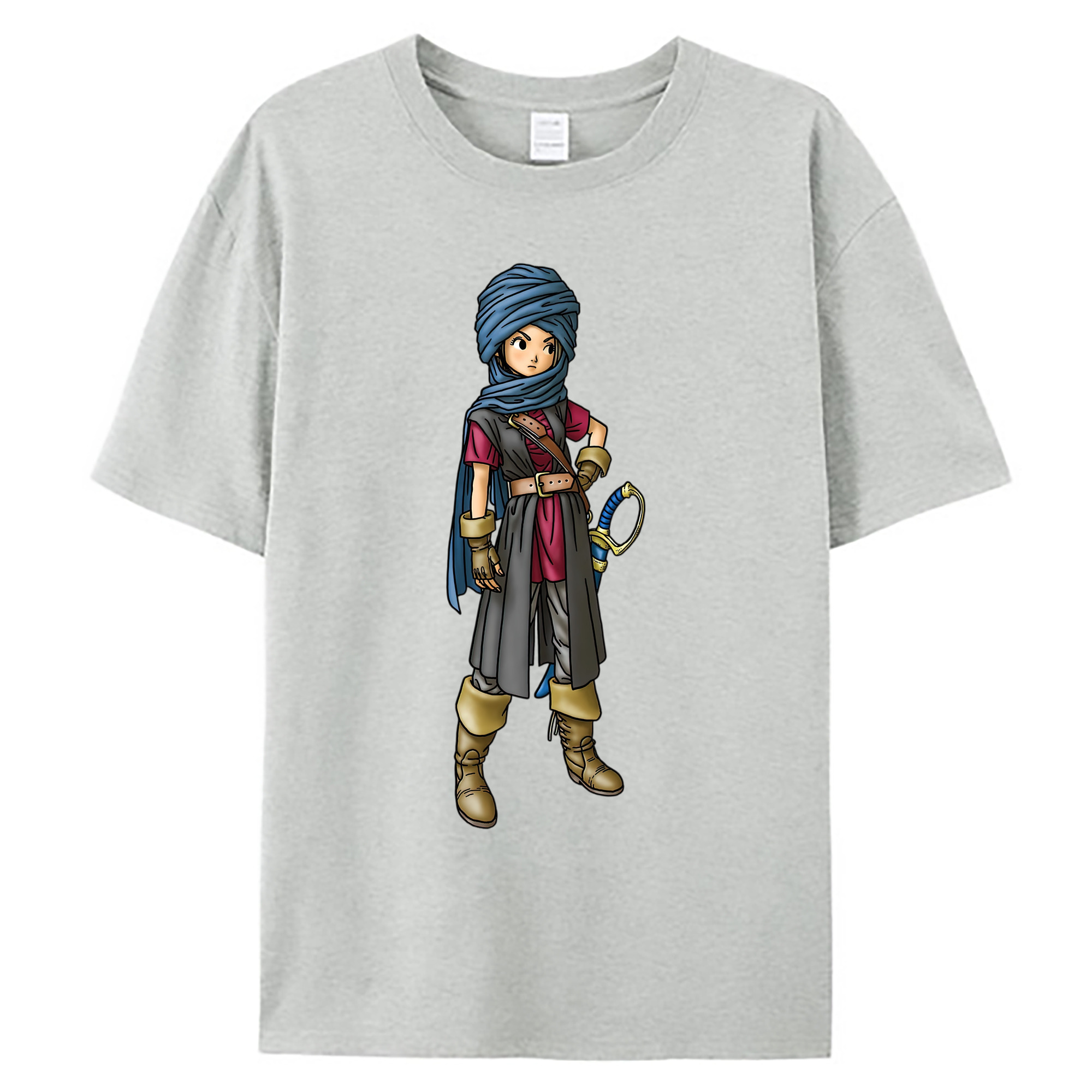（画像用） ドラゴンクエスト Doragon Kuesuto Dragon Quest 綿100％ メンズ半袖Tシャツ｜肌触りやわらか＆通気性