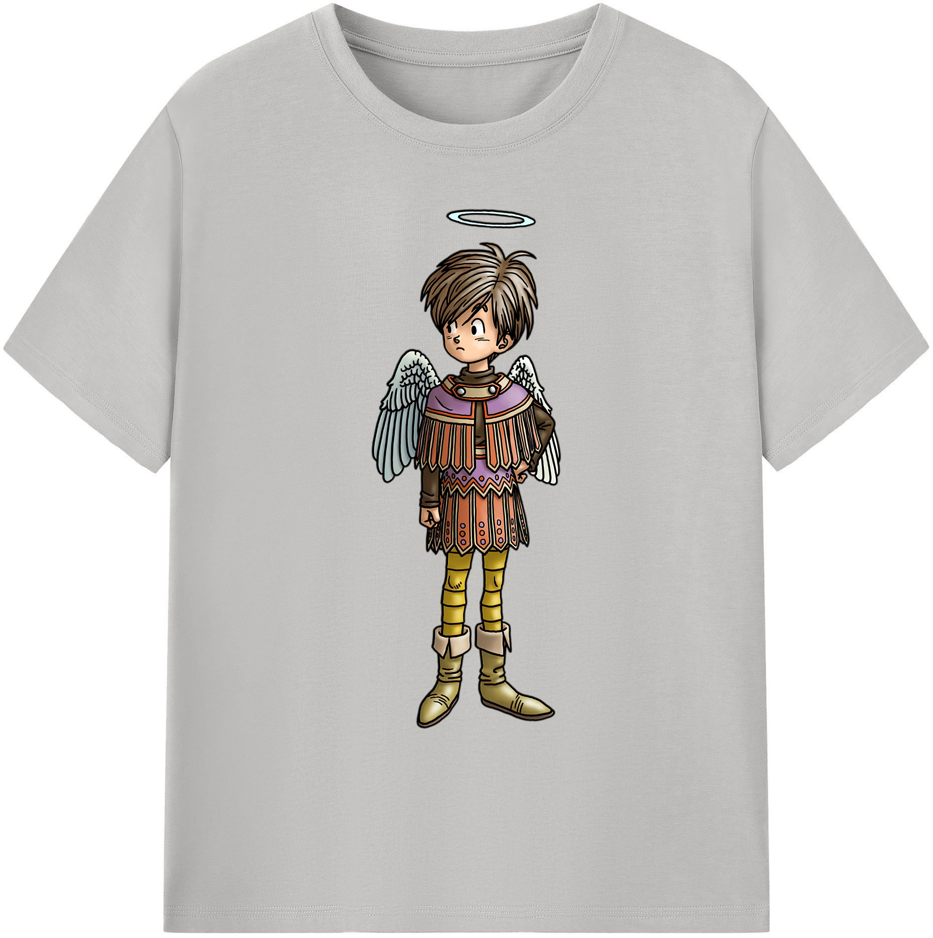 （画像用） ドラゴンクエスト Doragon Kuesuto Dragon Quest 綿100％ メンズ半袖Tシャツ｜肌触りやわらか＆通気性