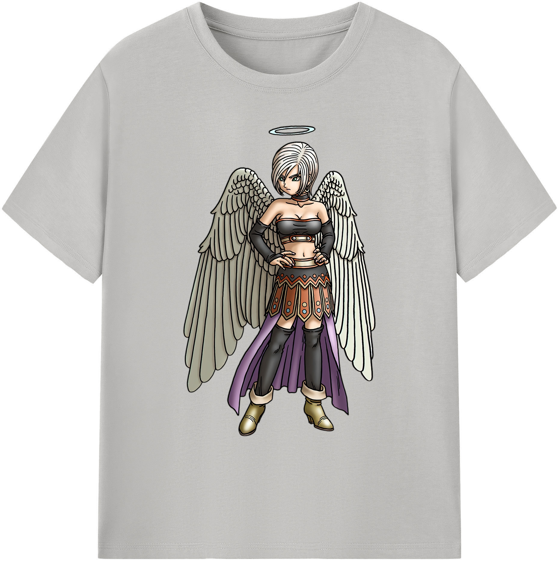 （画像用） ドラゴンクエスト Doragon Kuesuto Dragon Quest 綿100％ メンズ半袖Tシャツ｜肌触りやわらか＆通気性