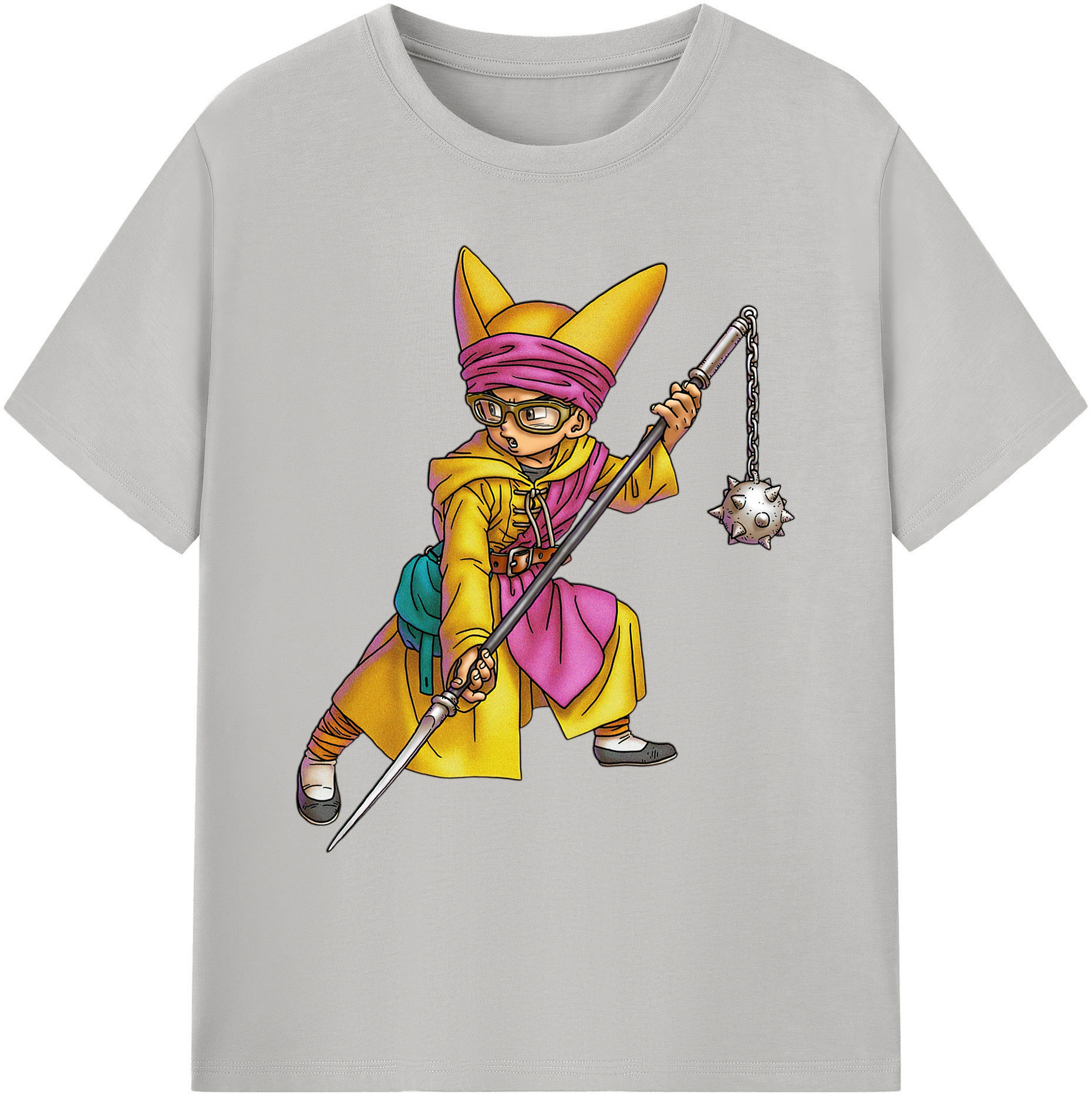 （画像用） ドラゴンクエスト Doragon Kuesuto Dragon Quest 綿100％ メンズ半袖Tシャツ｜肌触りやわらか＆通気性
