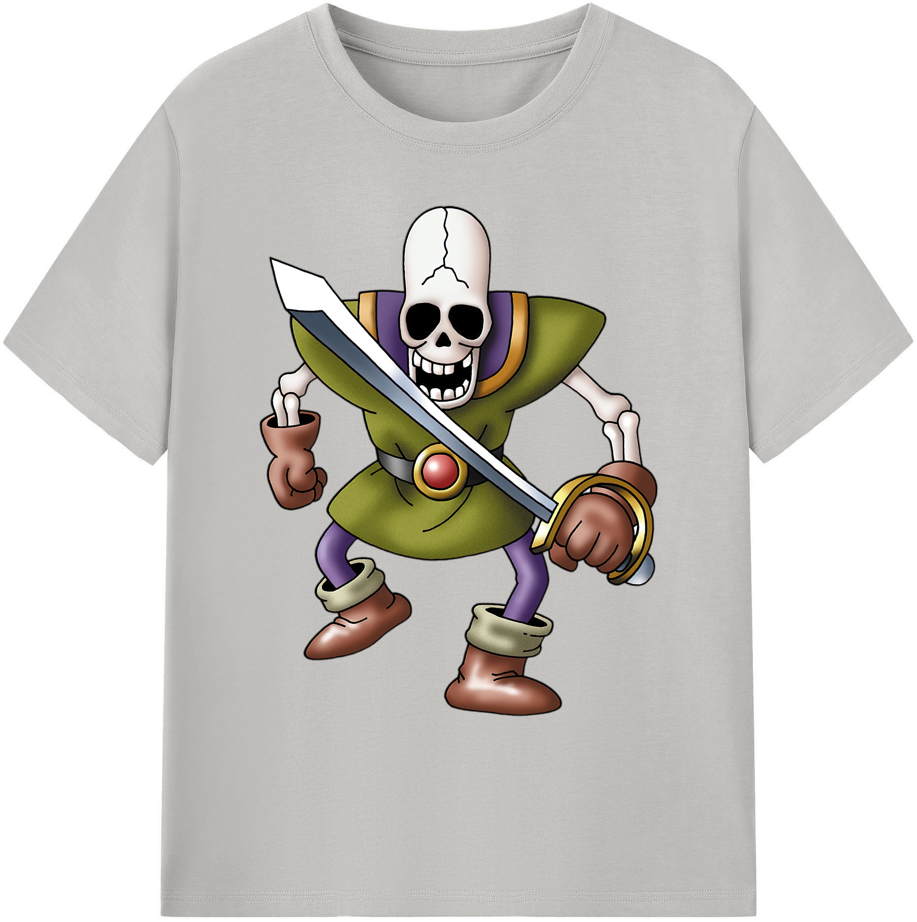（画像用） ドラゴンクエスト Doragon Kuesuto Dragon Quest 綿100％ メンズ半袖Tシャツ｜肌触りやわらか＆通気性
