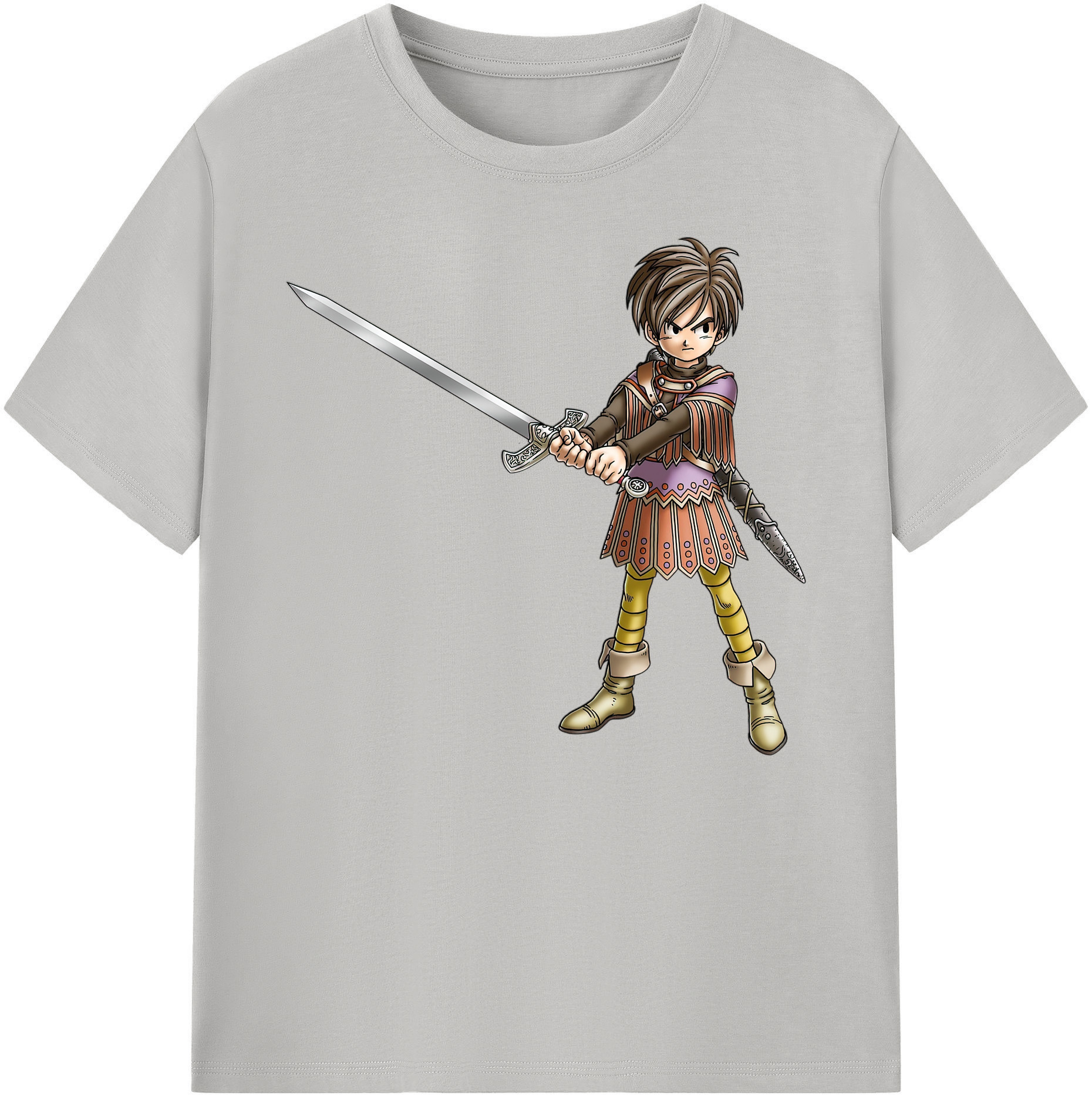 （画像用） ドラゴンクエスト Doragon Kuesuto Dragon Quest 綿100％ メンズ半袖Tシャツ｜肌触りやわらか＆通気性