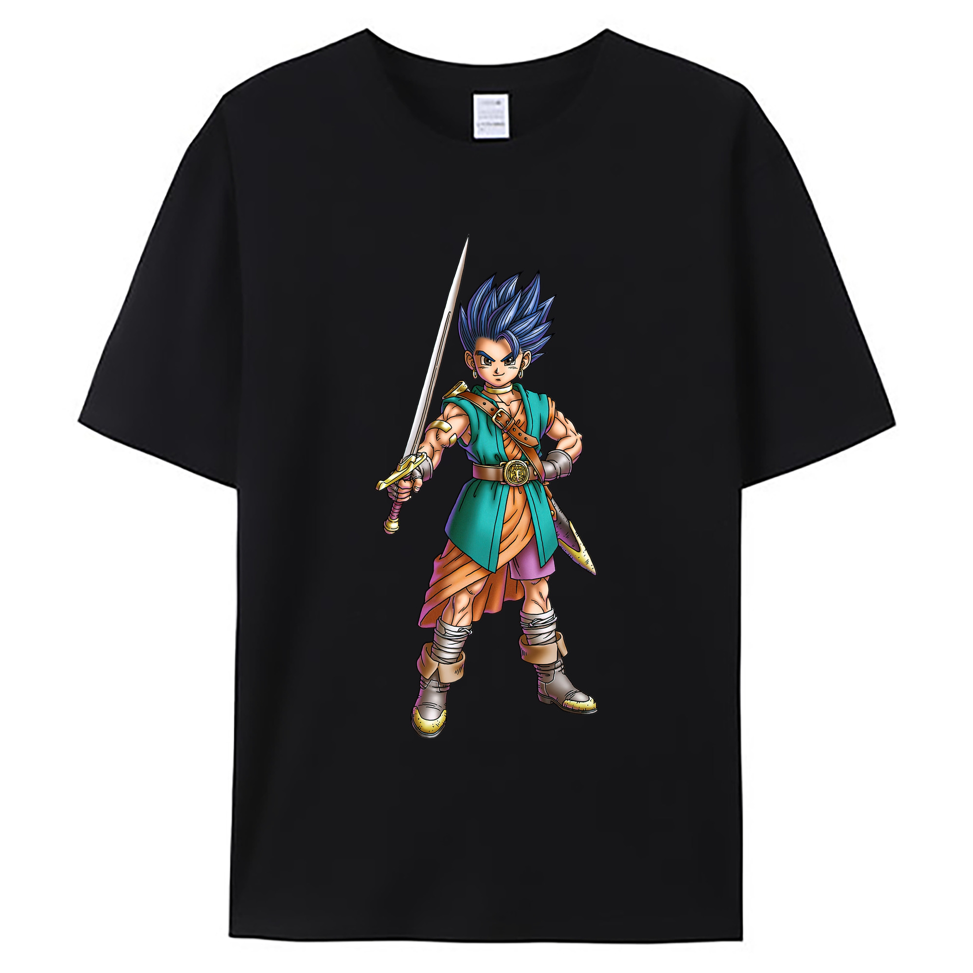 （画像用） ドラゴンクエスト Doragon Kuesuto Dragon Quest 綿100％ メンズ半袖Tシャツ｜肌触りやわらか＆通気性