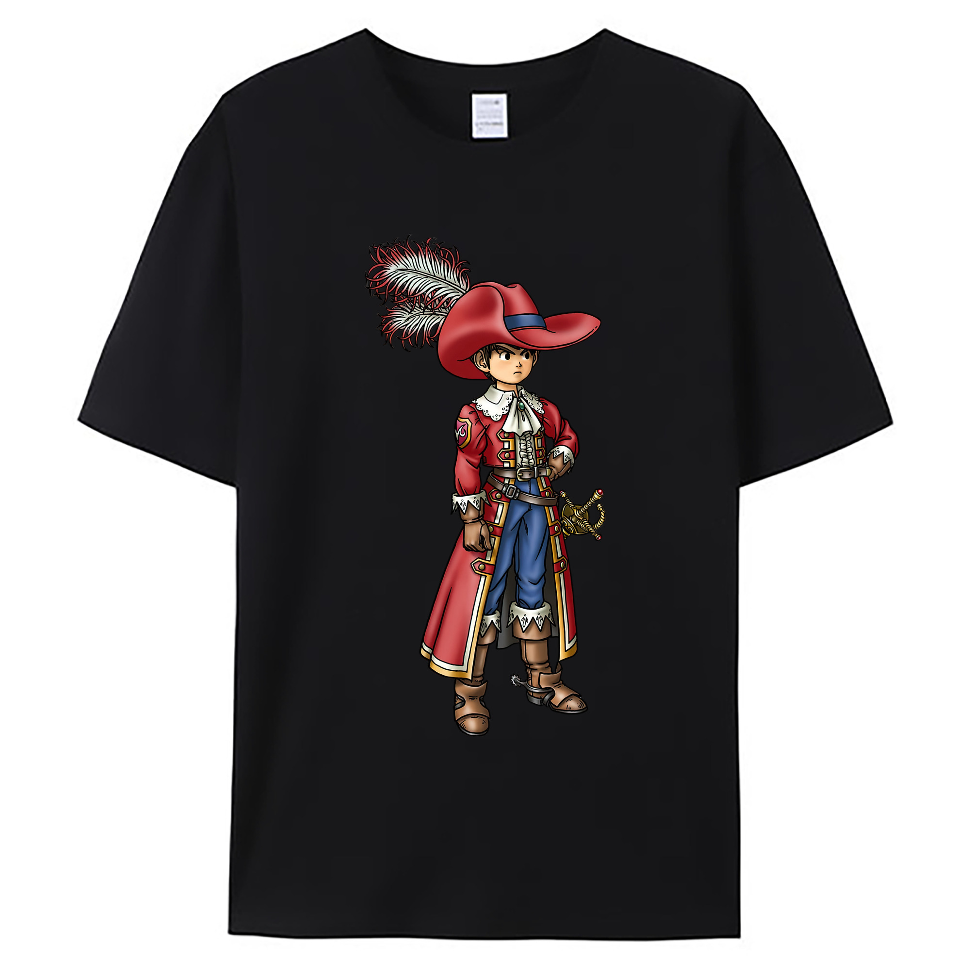 （画像用） ドラゴンクエスト Doragon Kuesuto Dragon Quest 綿100％ メンズ半袖Tシャツ｜肌触りやわらか＆通気性