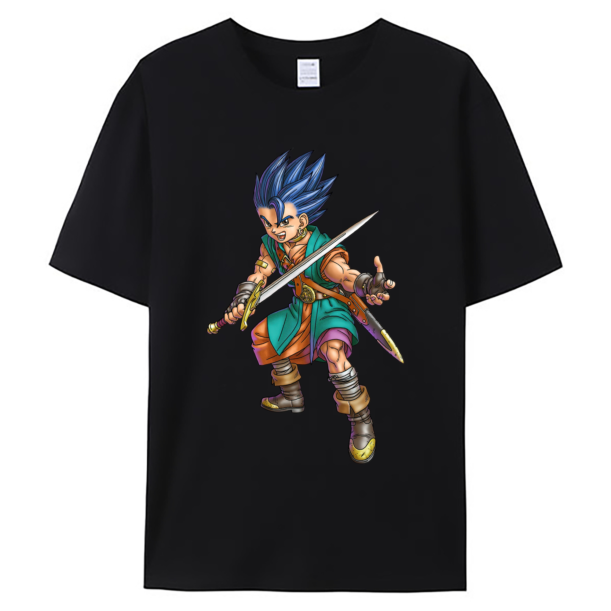 （画像用） ドラゴンクエスト Doragon Kuesuto Dragon Quest 綿100％ メンズ半袖Tシャツ｜肌触りやわらか＆通気性