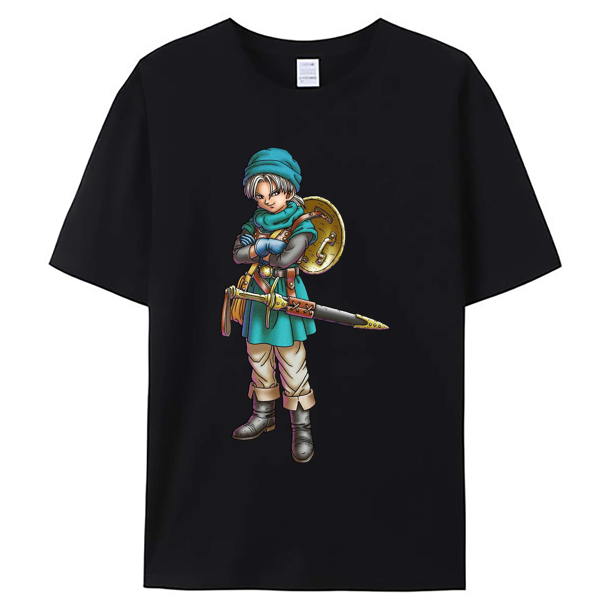 （画像用） ドラゴンクエスト Doragon Kuesuto Dragon Quest 綿100％ メンズ半袖Tシャツ｜肌触りやわらか＆通気性