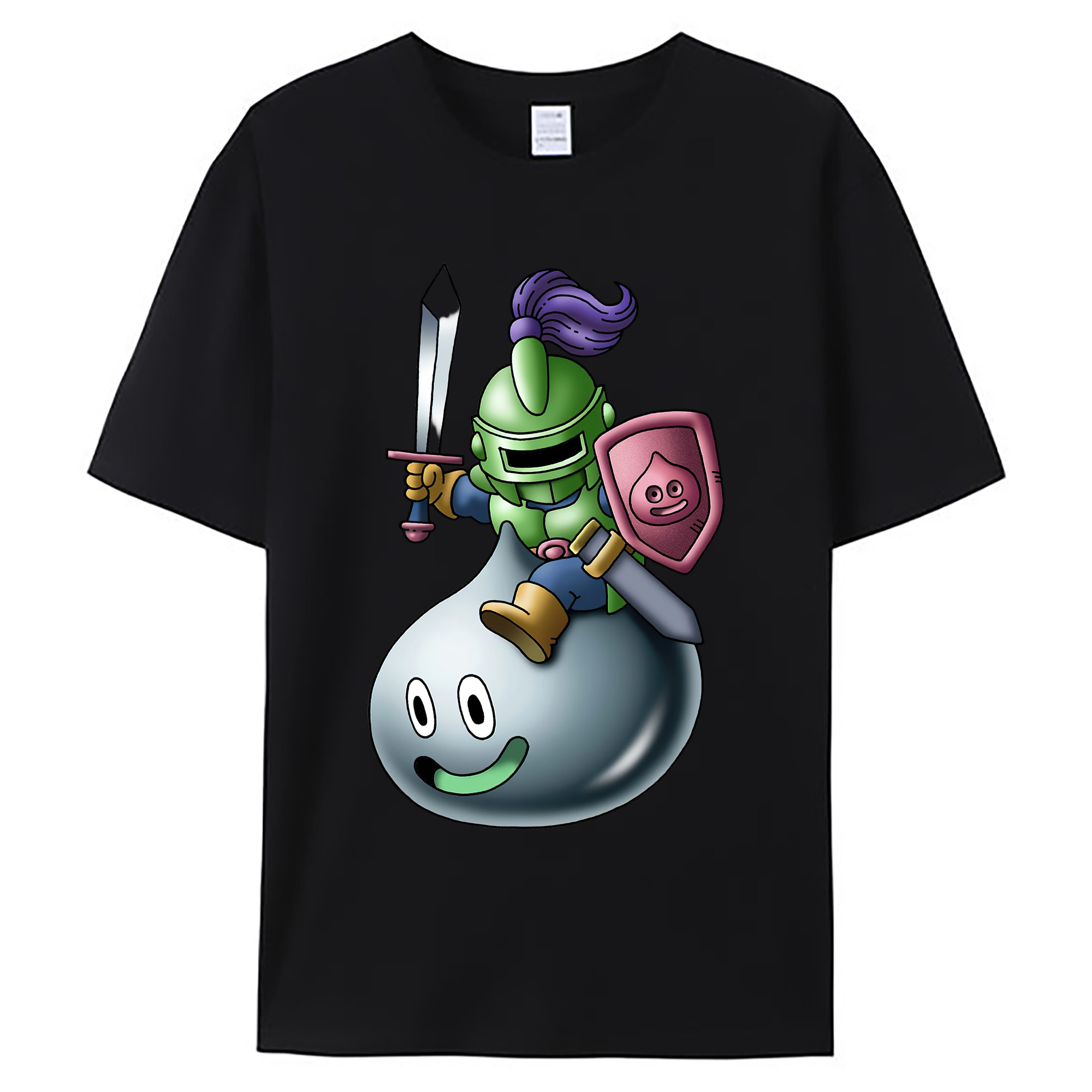 （画像用） ドラゴンクエスト Doragon Kuesuto Dragon Quest 綿100％ メンズ半袖Tシャツ｜肌触りやわらか＆通気性
