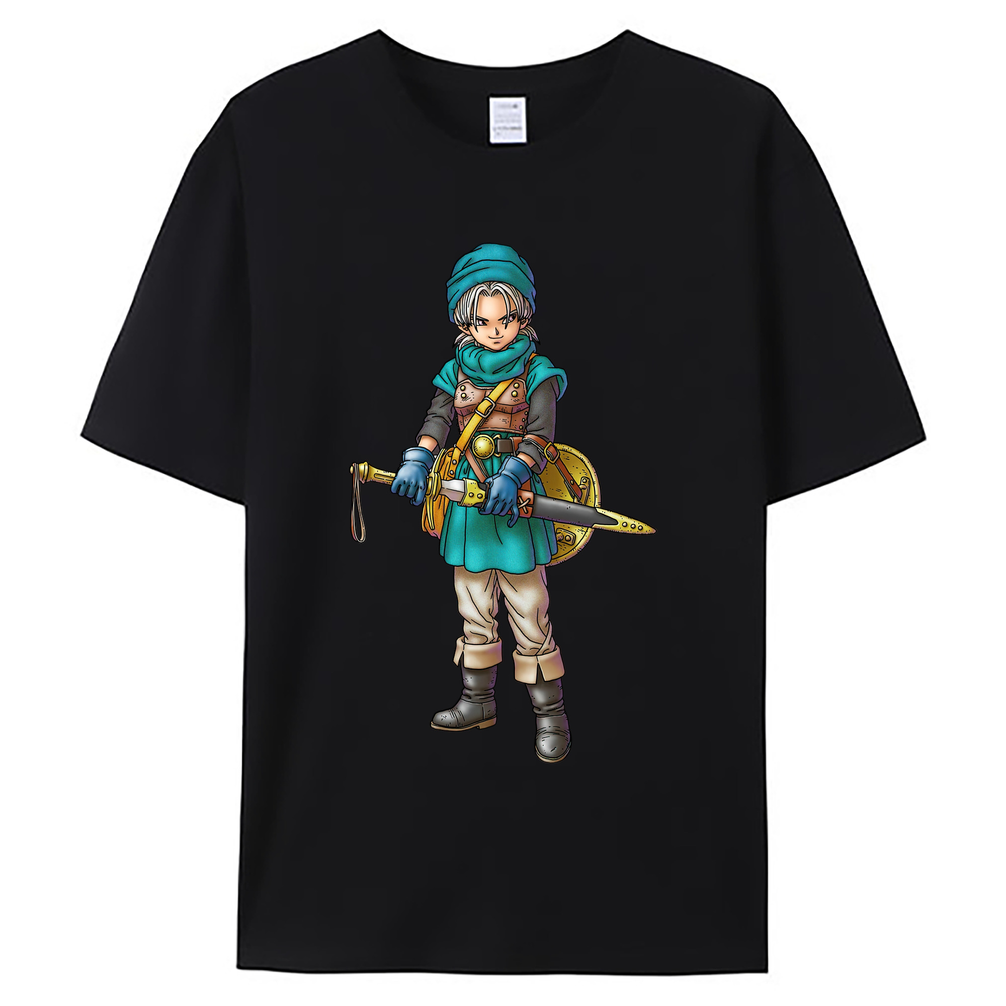 （画像用） ドラゴンクエスト Doragon Kuesuto Dragon Quest 綿100％ メンズ半袖Tシャツ｜肌触りやわらか＆通気性