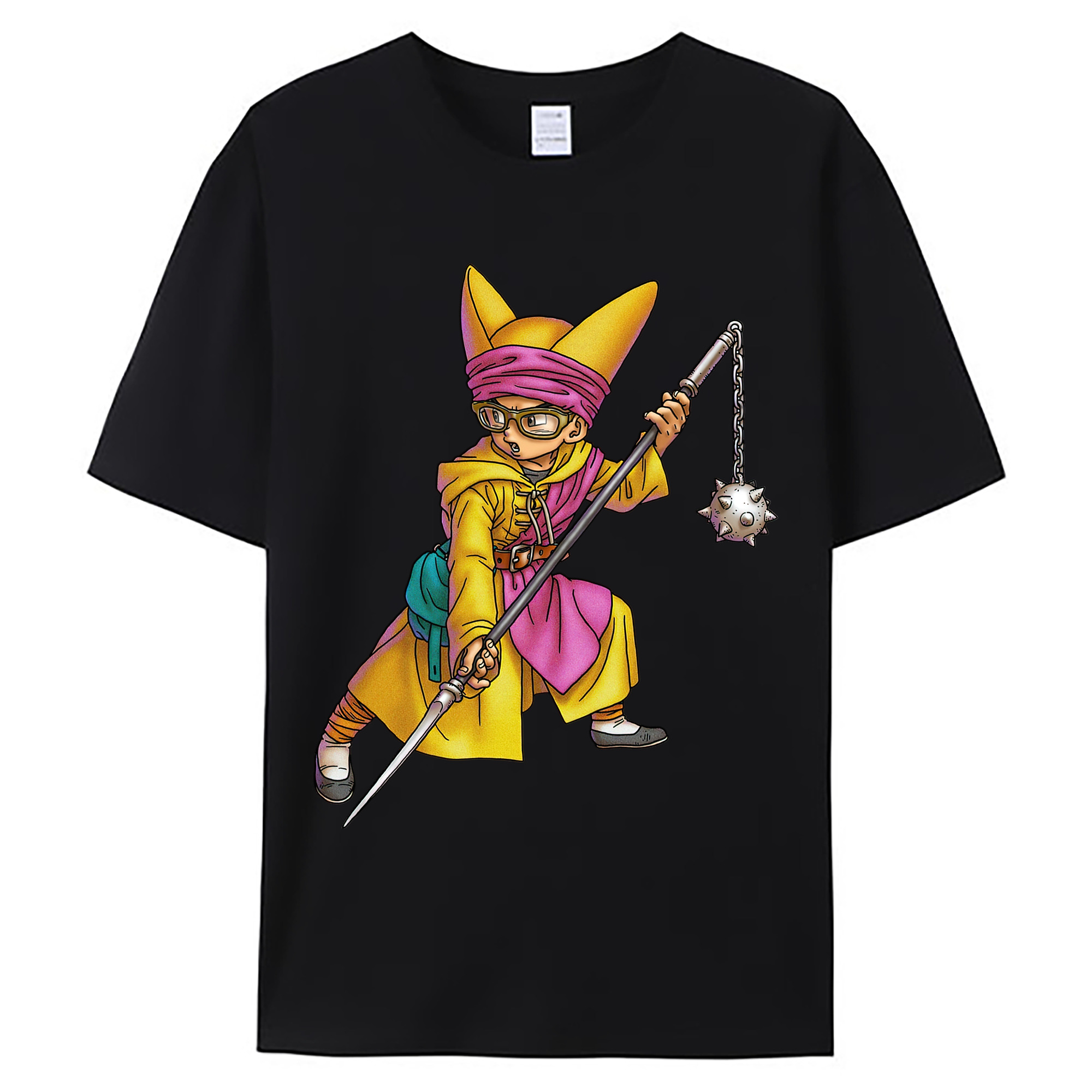 （画像用） ドラゴンクエスト Doragon Kuesuto Dragon Quest 綿100％ メンズ半袖Tシャツ｜肌触りやわらか＆通気性
