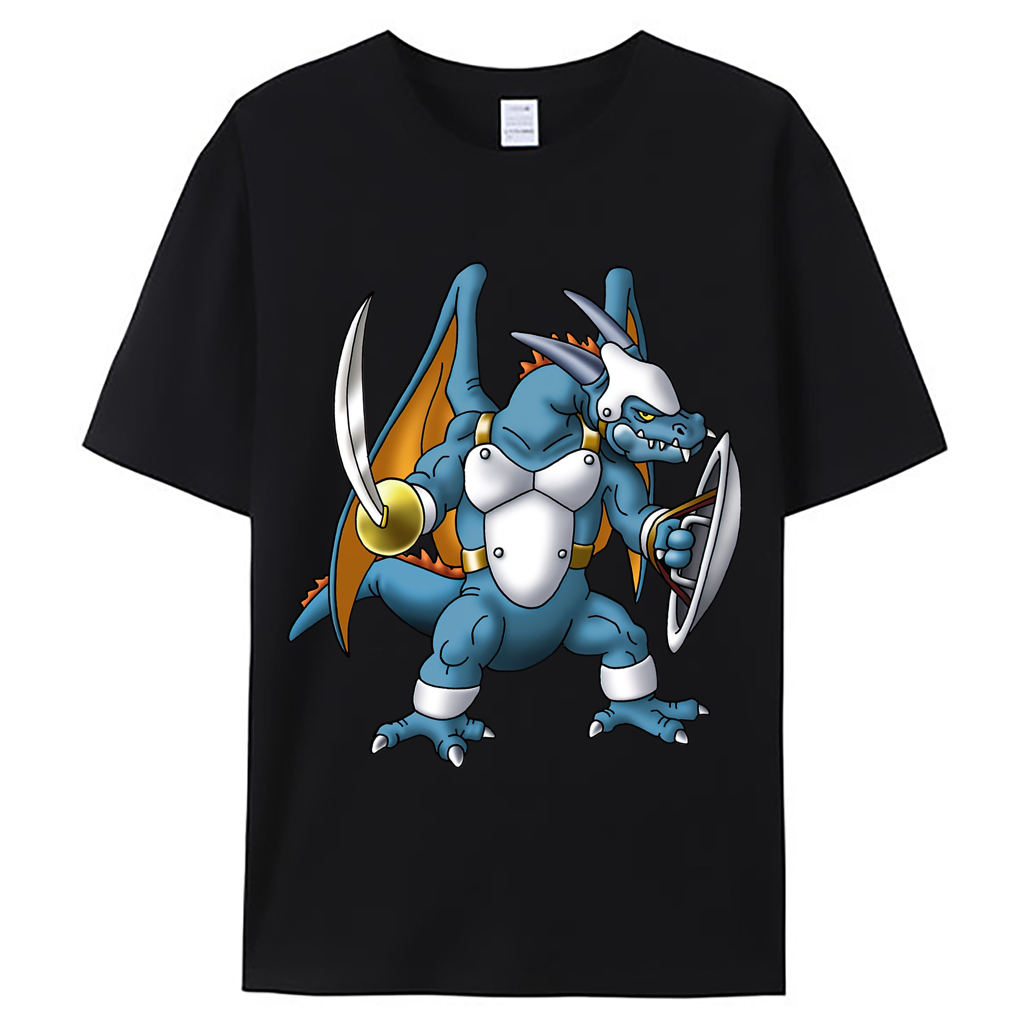 （画像用） ドラゴンクエスト Doragon Kuesuto Dragon Quest 綿100％ メンズ半袖Tシャツ｜肌触りやわらか＆通気性