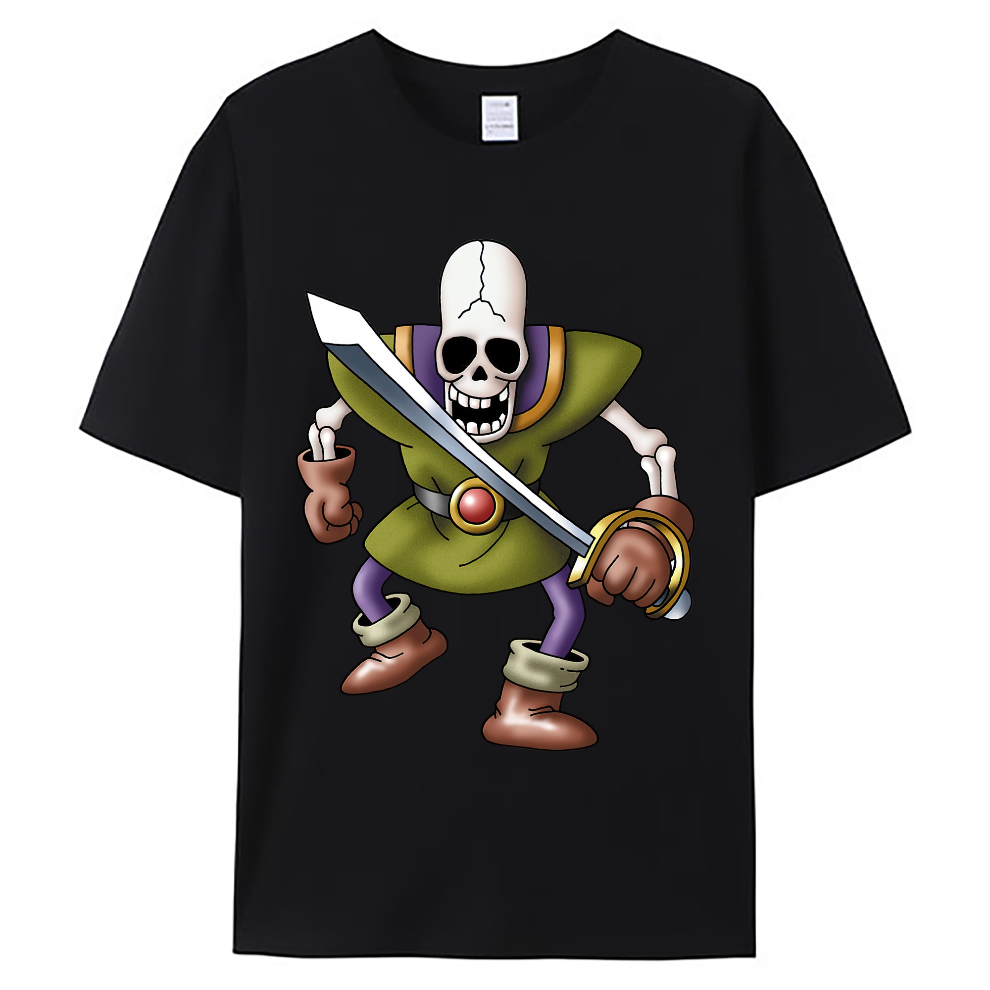 （画像用） ドラゴンクエスト Doragon Kuesuto Dragon Quest 綿100％ メンズ半袖Tシャツ｜肌触りやわらか＆通気性