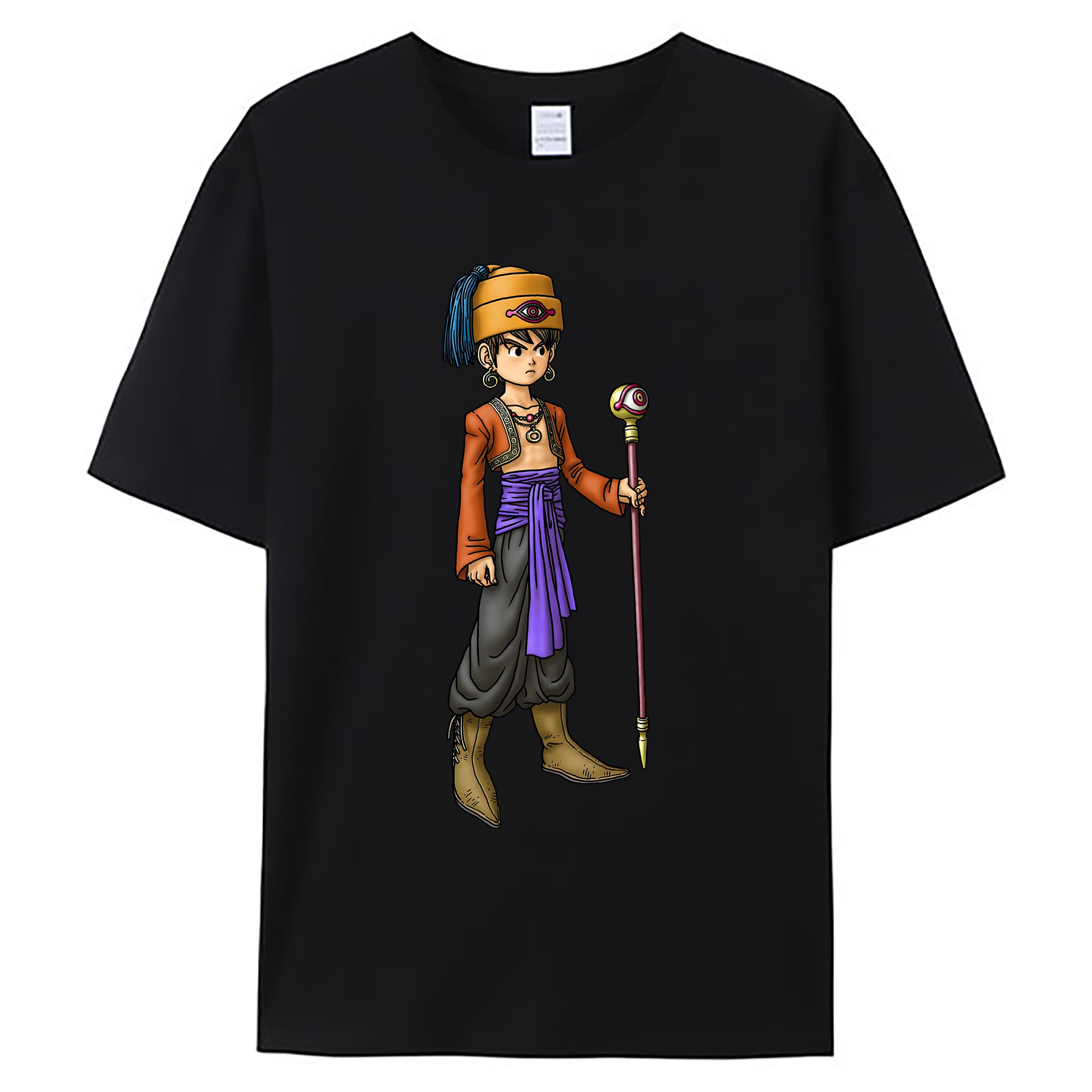 （画像用） ドラゴンクエスト Doragon Kuesuto Dragon Quest 綿100％ メンズ半袖Tシャツ｜肌触りやわらか＆通気性