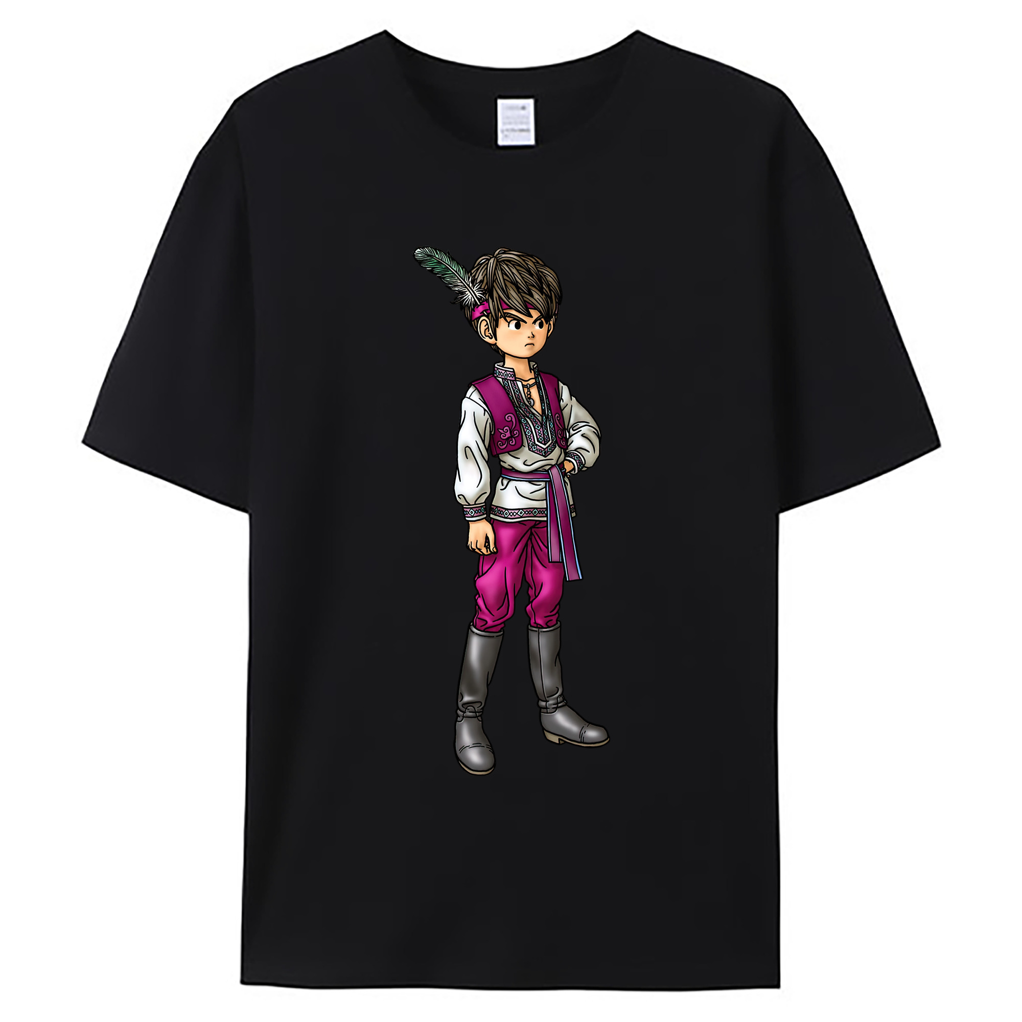 （画像用） ドラゴンクエスト Doragon Kuesuto Dragon Quest 綿100％ メンズ半袖Tシャツ｜肌触りやわらか＆通気性