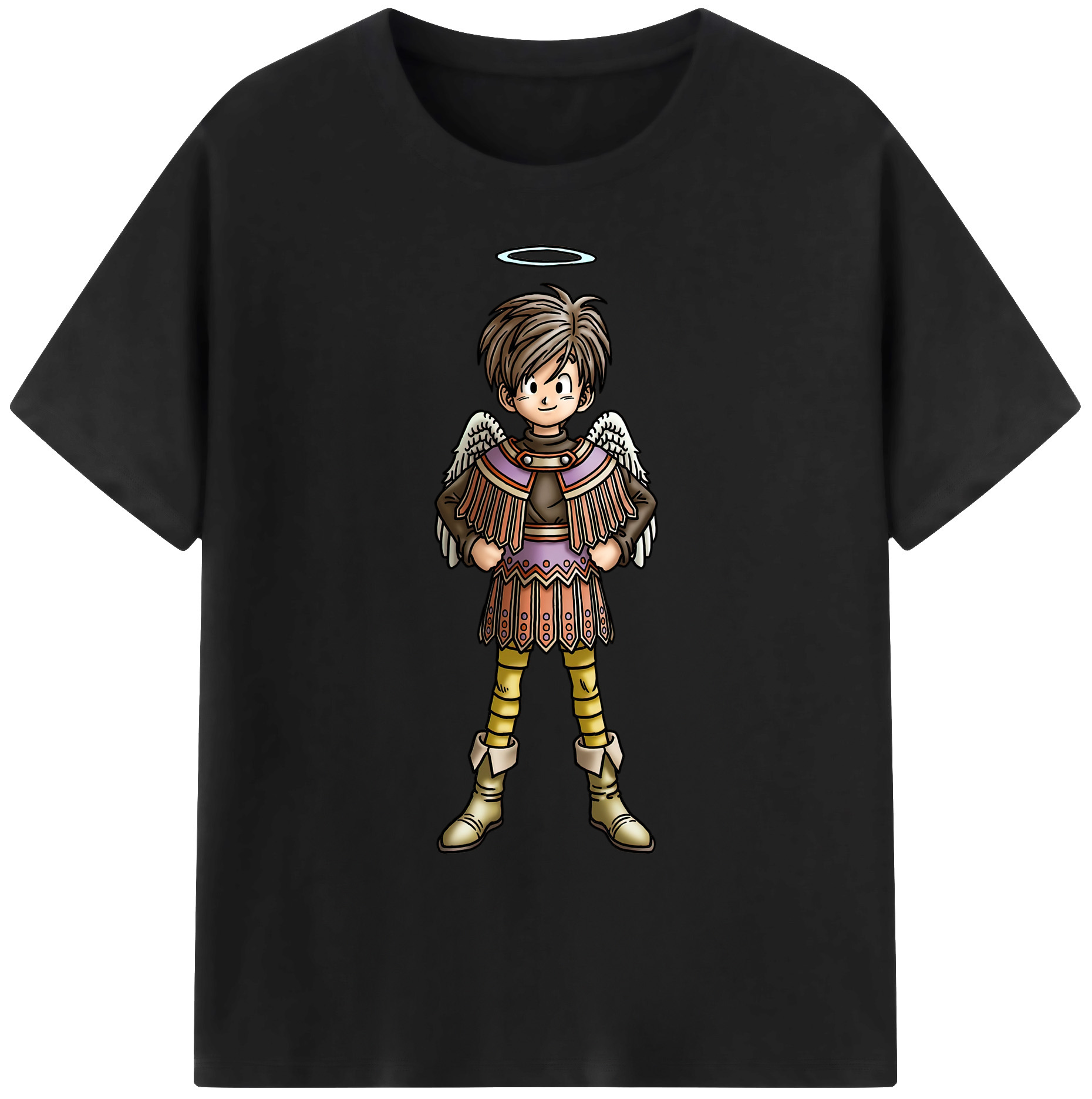 （画像用） ドラゴンクエスト Doragon Kuesuto Dragon Quest 綿100％ メンズ半袖Tシャツ｜肌触りやわらか＆通気性