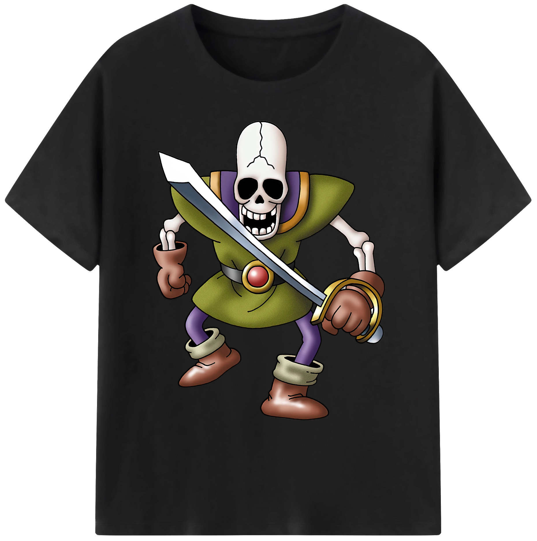 （画像用） ドラゴンクエスト Doragon Kuesuto Dragon Quest 綿100％ メンズ半袖Tシャツ｜肌触りやわらか＆通気性