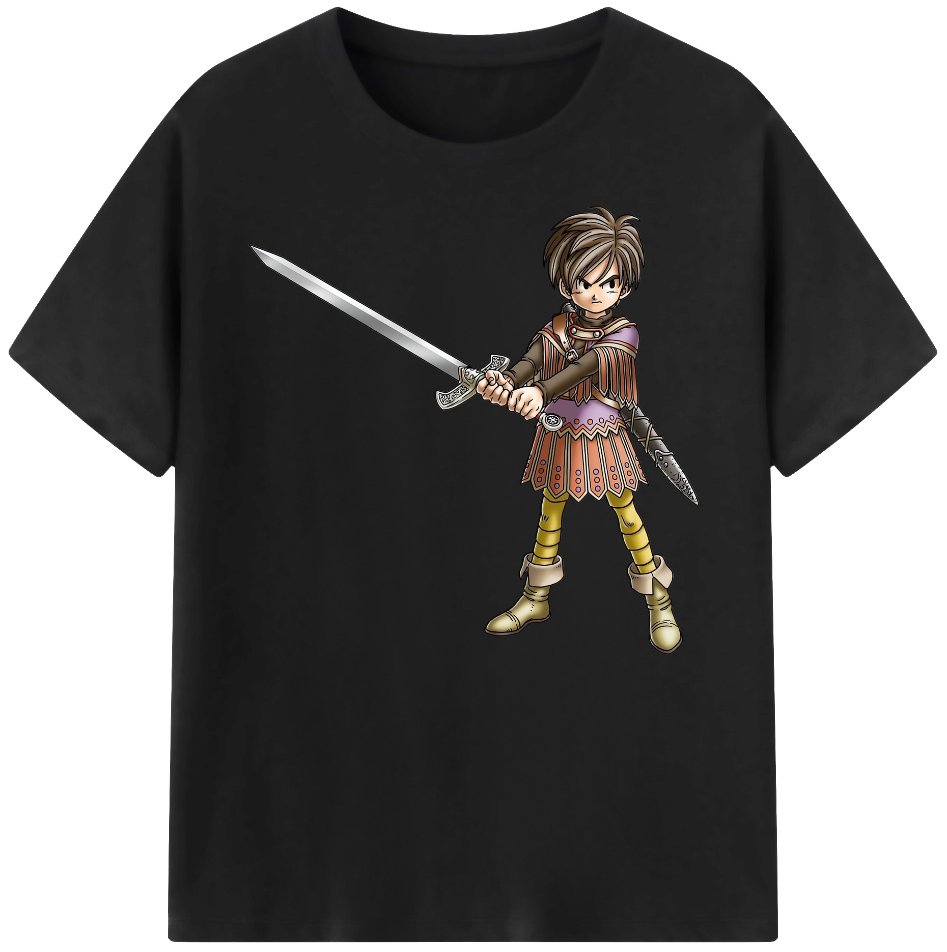 （画像用） ドラゴンクエスト Doragon Kuesuto Dragon Quest 綿100％ メンズ半袖Tシャツ｜肌触りやわらか＆通気性