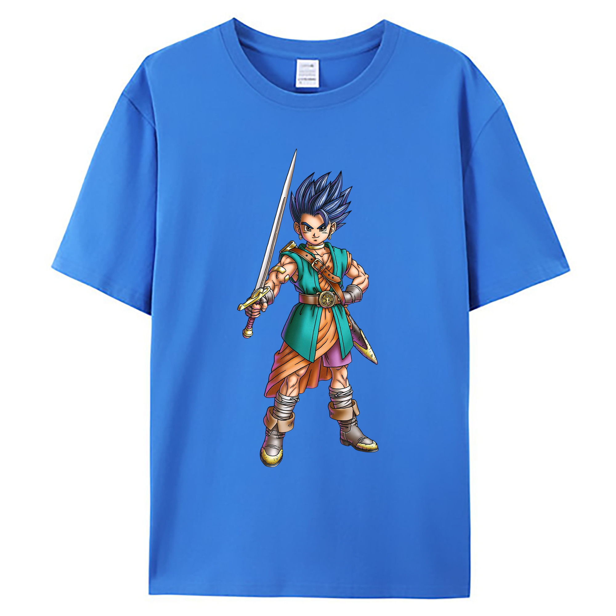 （画像用） ドラゴンクエスト Doragon Kuesuto Dragon Quest 綿100％ メンズ半袖Tシャツ｜肌触りやわらか＆通気性