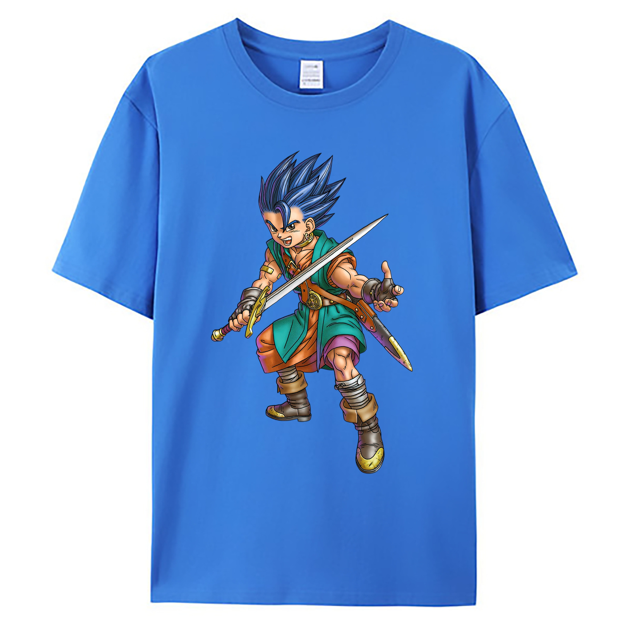 （画像用） ドラゴンクエスト Doragon Kuesuto Dragon Quest 綿100％ メンズ半袖Tシャツ｜肌触りやわらか＆通気性