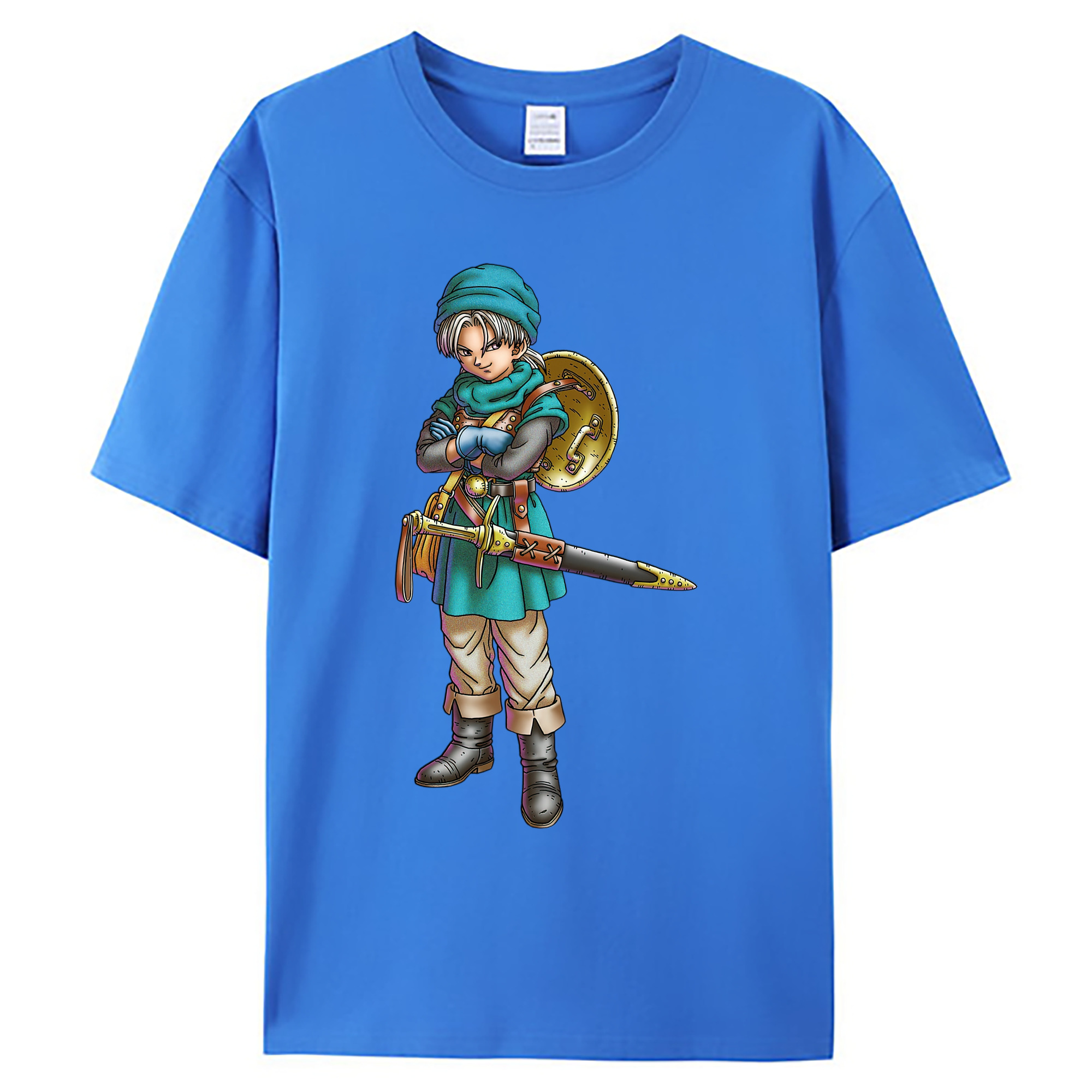 （画像用） ドラゴンクエスト Doragon Kuesuto Dragon Quest 綿100％ メンズ半袖Tシャツ｜肌触りやわらか＆通気性