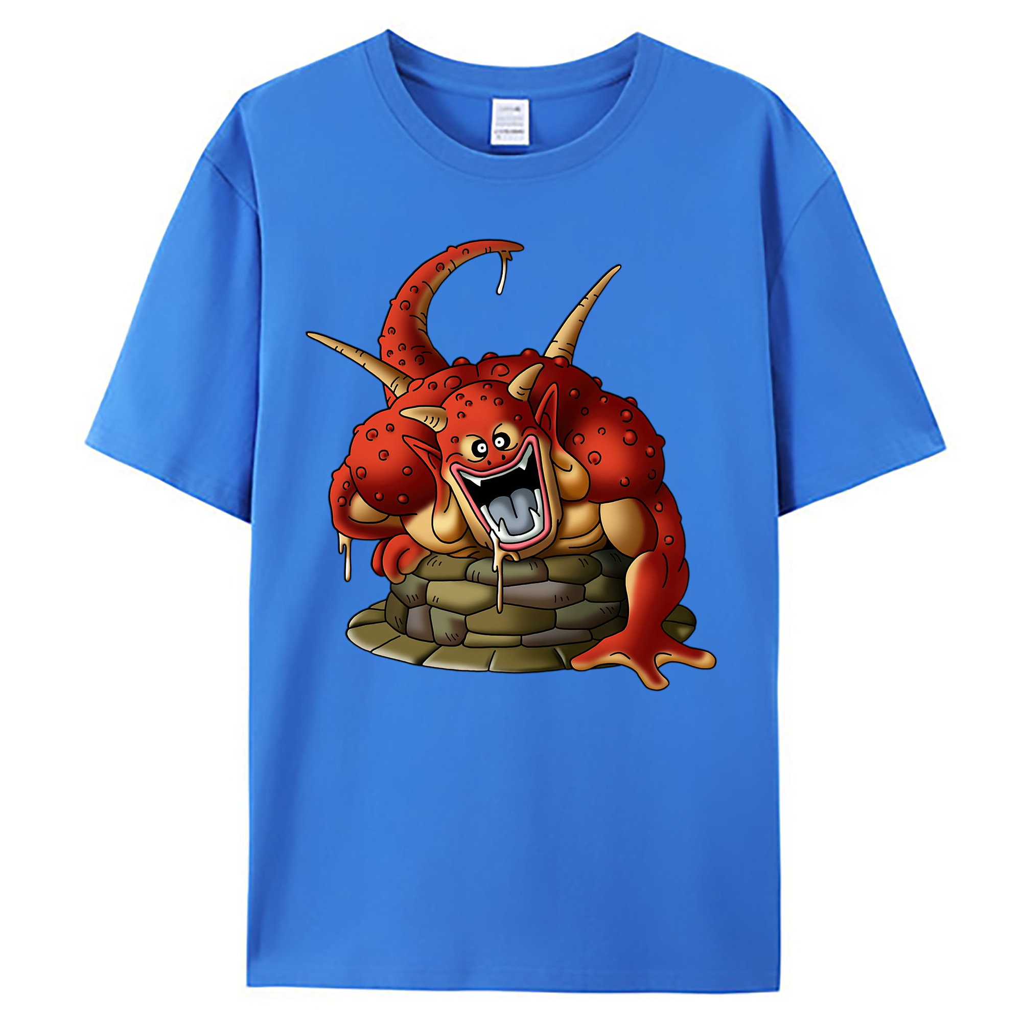 （画像用） ドラゴンクエスト Doragon Kuesuto Dragon Quest 綿100％ メンズ半袖Tシャツ｜肌触りやわらか＆通気性