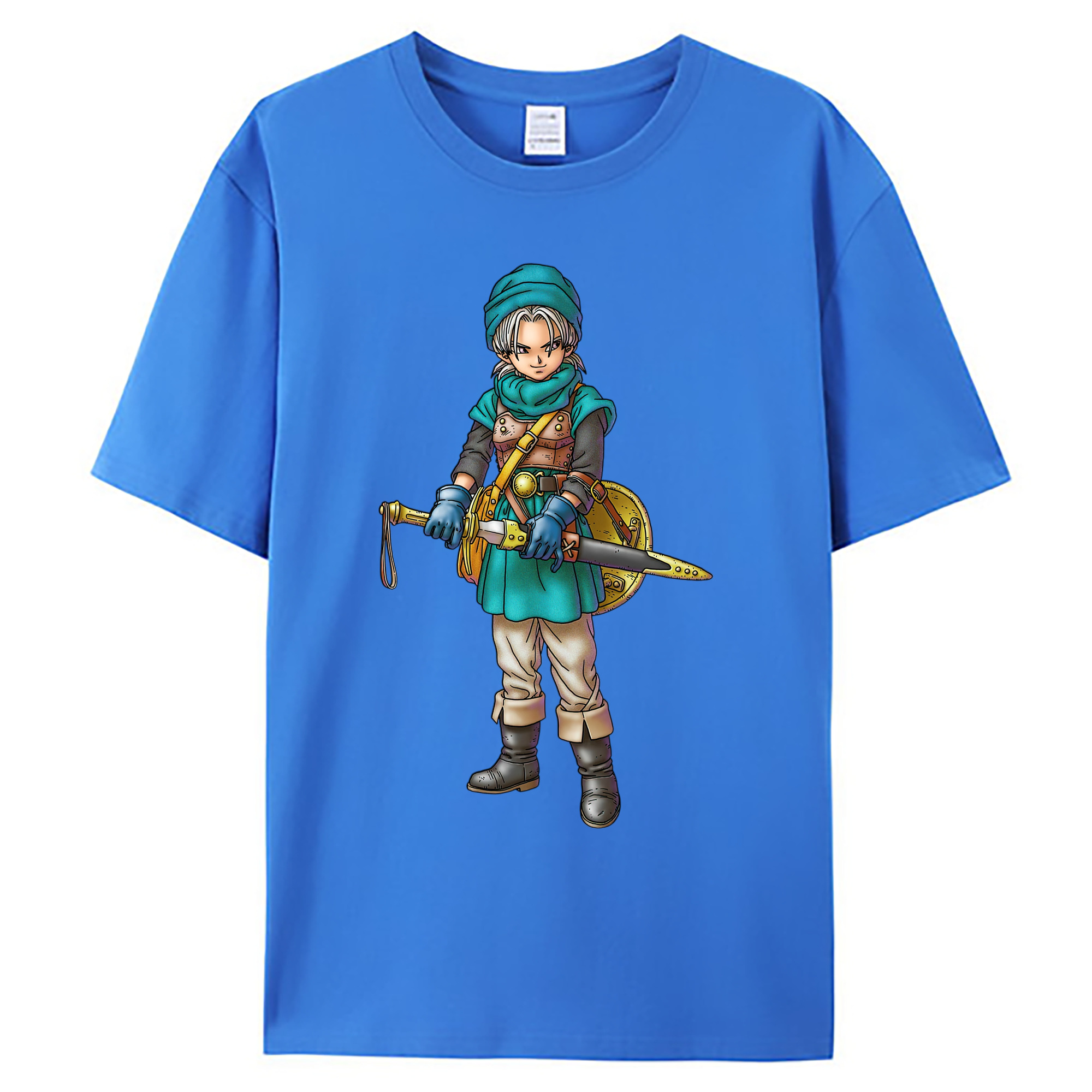（画像用） ドラゴンクエスト Doragon Kuesuto Dragon Quest 綿100％ メンズ半袖Tシャツ｜肌触りやわらか＆通気性