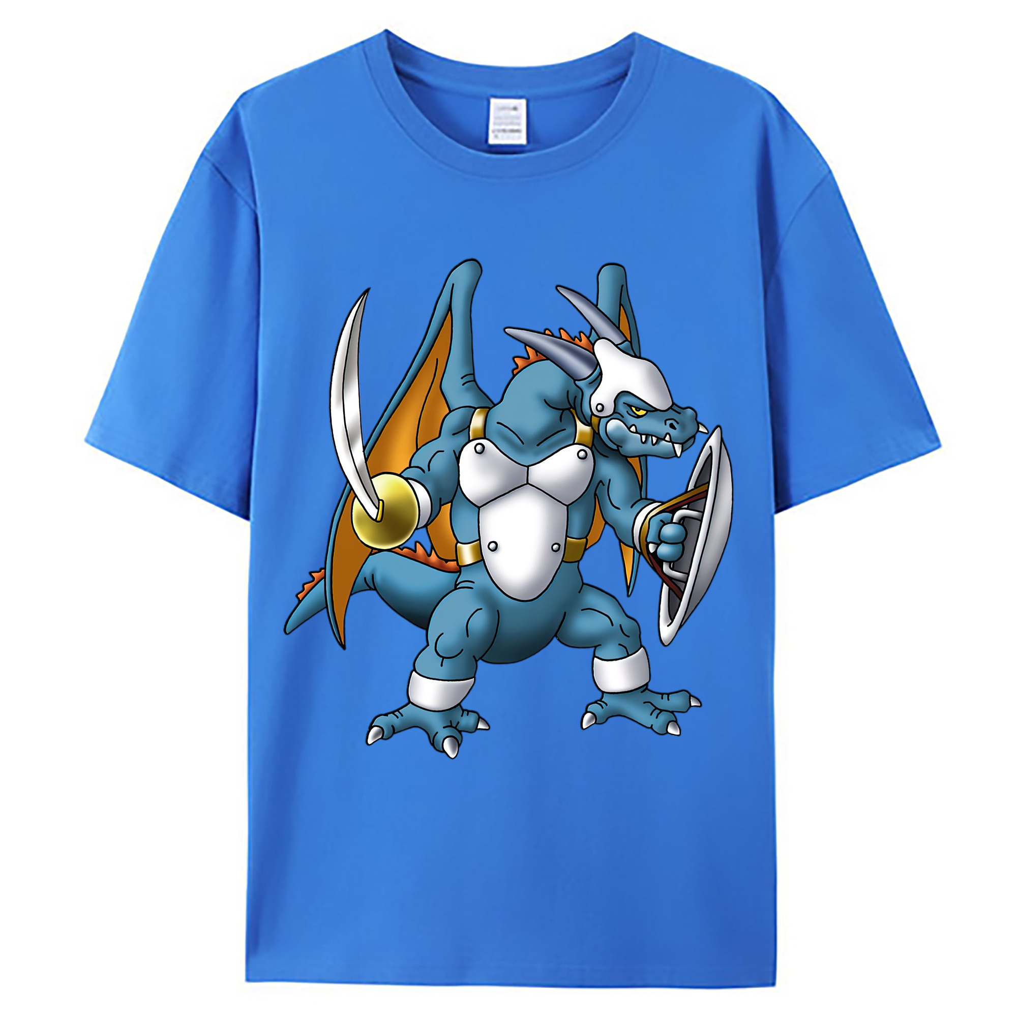 （画像用） ドラゴンクエスト Doragon Kuesuto Dragon Quest 綿100％ メンズ半袖Tシャツ｜肌触りやわらか＆通気性