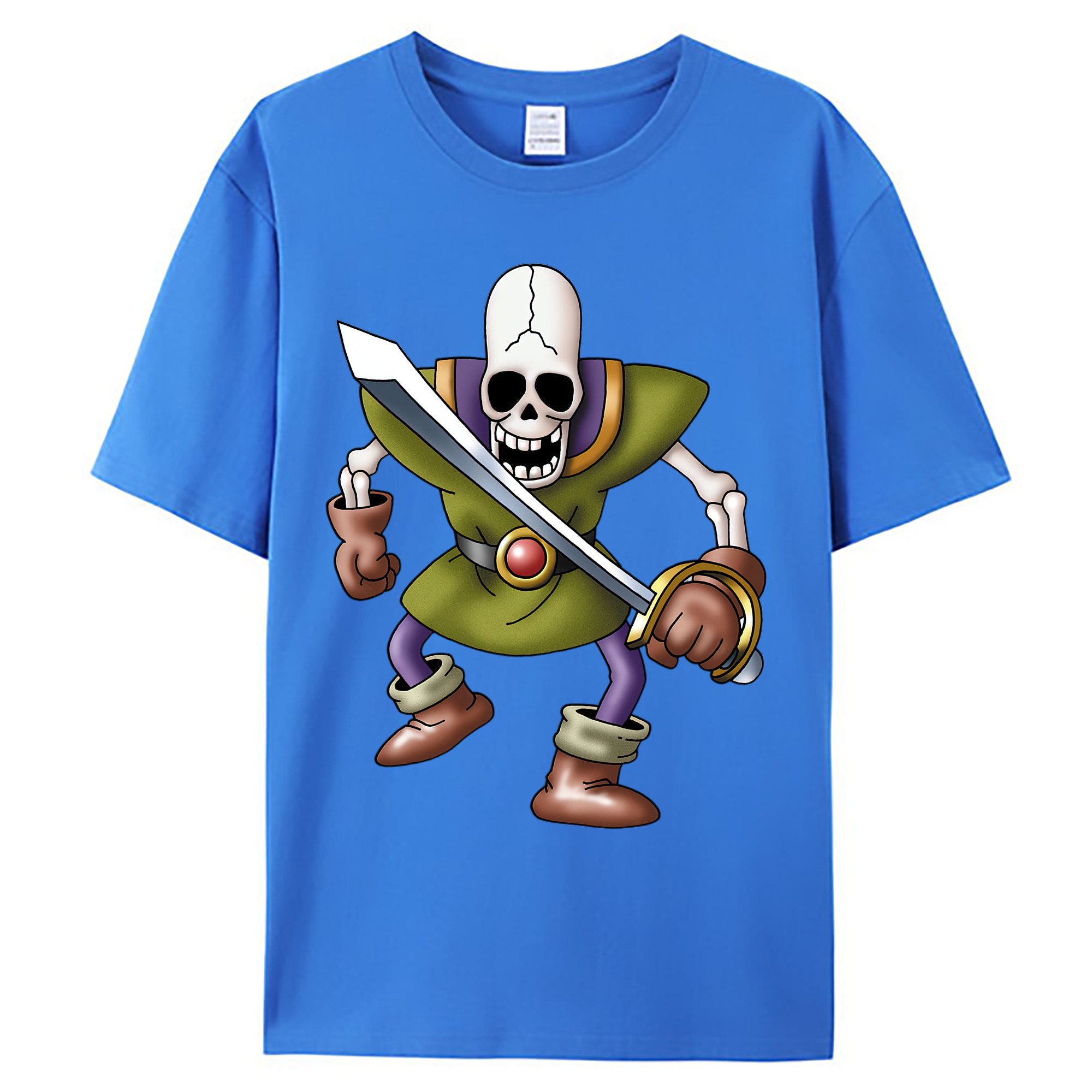 （画像用） ドラゴンクエスト Doragon Kuesuto Dragon Quest 綿100％ メンズ半袖Tシャツ｜肌触りやわらか＆通気性