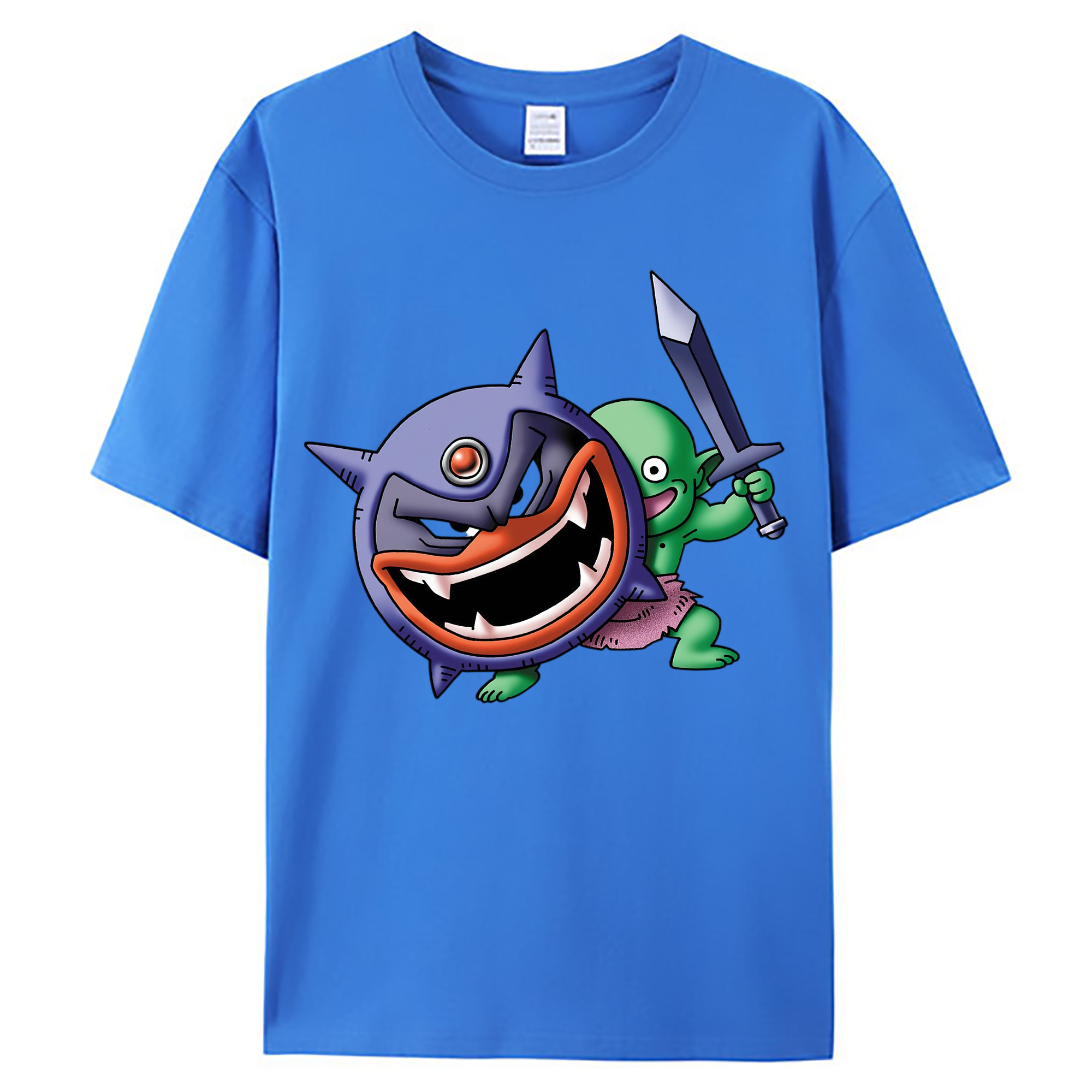 （画像用） ドラゴンクエスト Doragon Kuesuto Dragon Quest 綿100％ メンズ半袖Tシャツ｜肌触りやわらか＆通気性