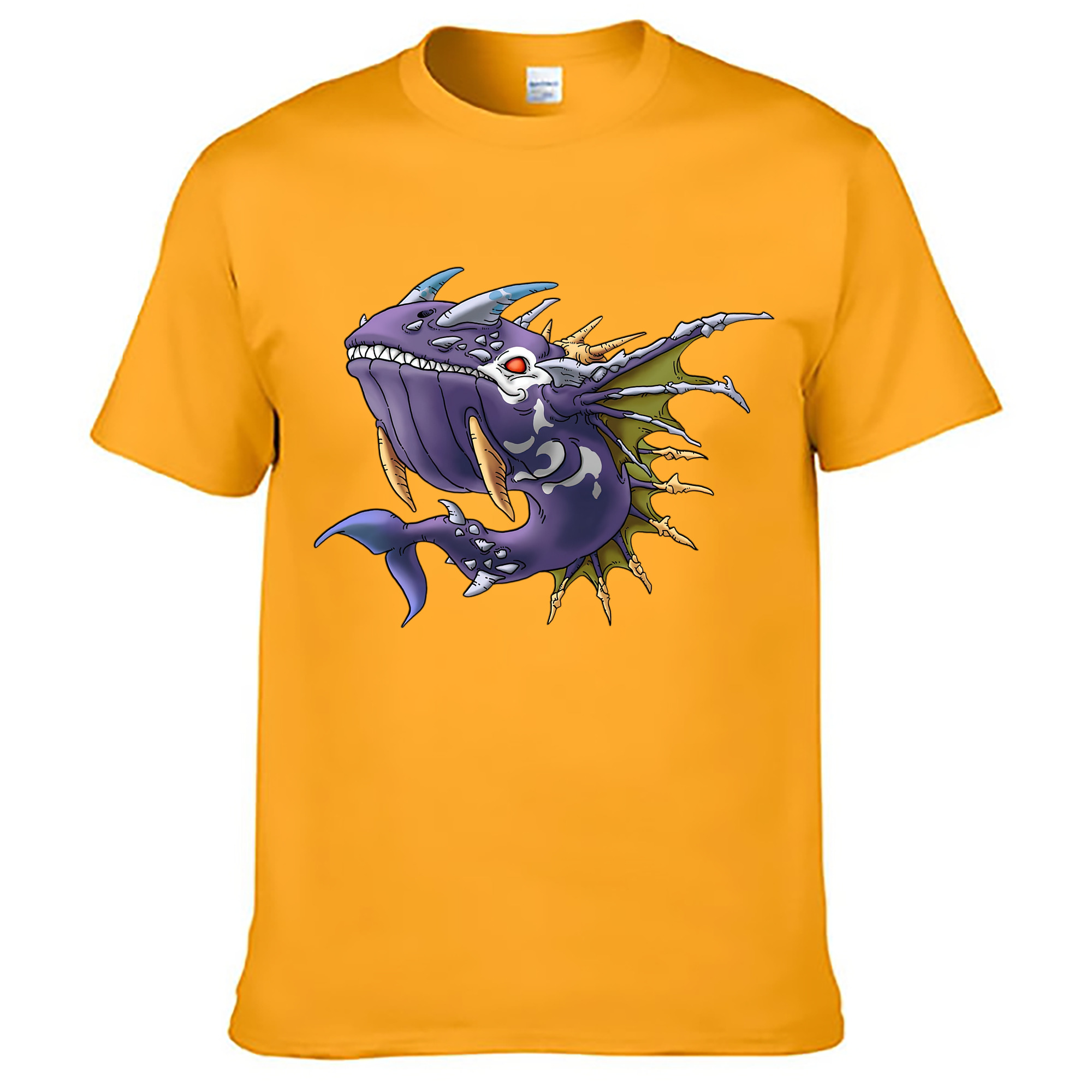 （画像用） ドラゴンクエスト Doragon Kuesuto Dragon Quest 綿100％ メンズ半袖Tシャツ｜肌触りやわらか＆通気性