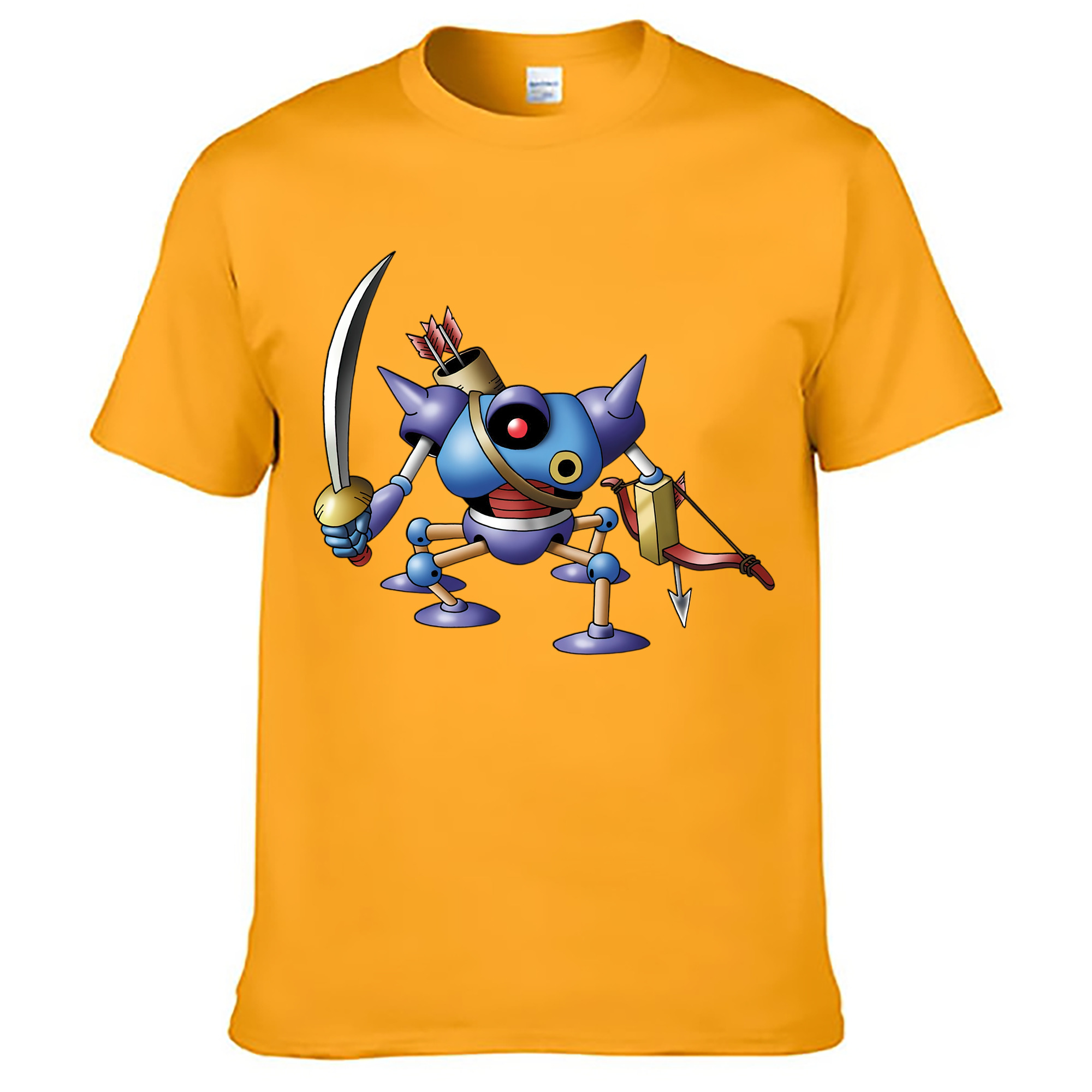 （画像用） ドラゴンクエスト Doragon Kuesuto Dragon Quest 綿100％ メンズ半袖Tシャツ｜肌触りやわらか＆通気性