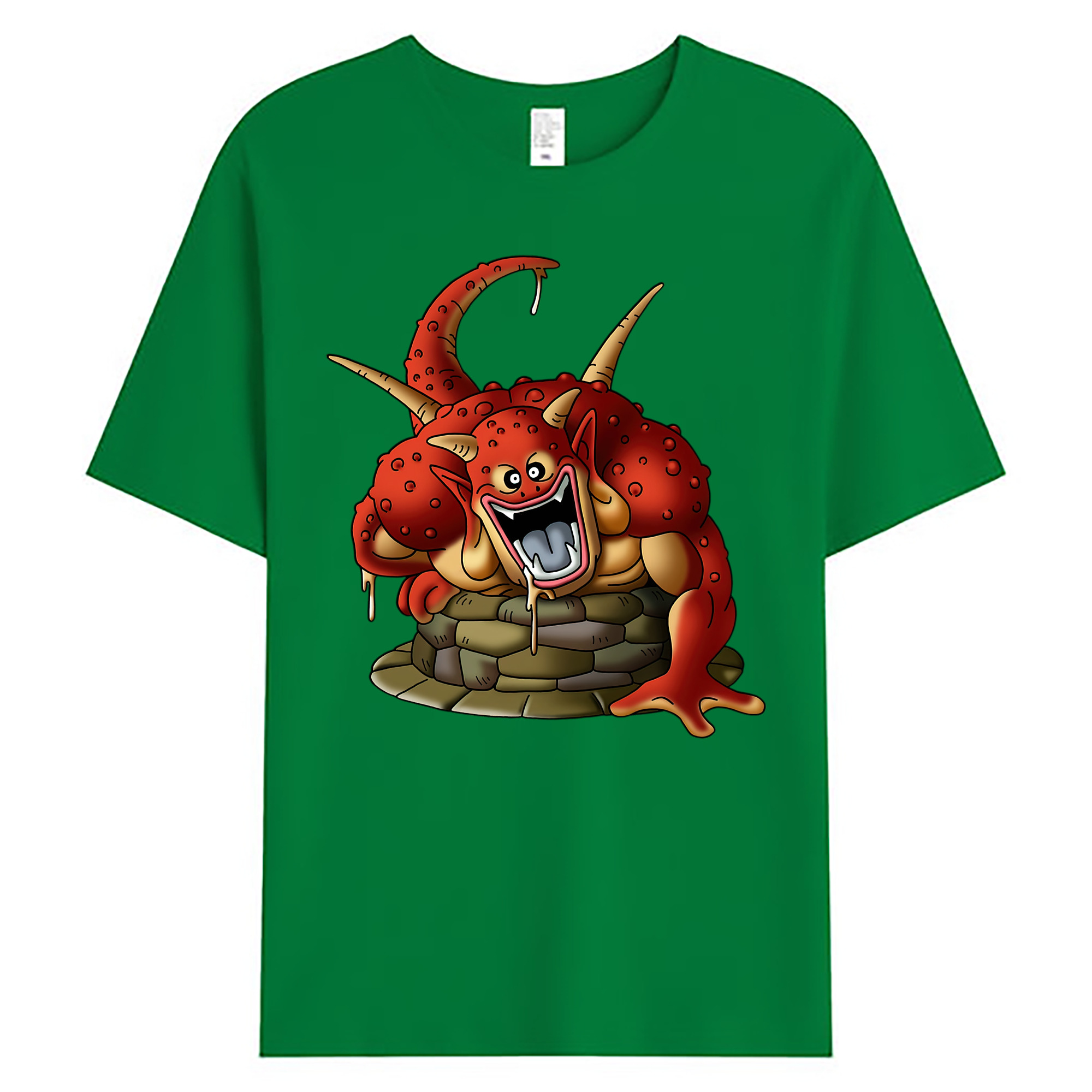 （画像用） ドラゴンクエスト Doragon Kuesuto Dragon Quest 綿100％ メンズ半袖Tシャツ｜肌触りやわらか＆通気性