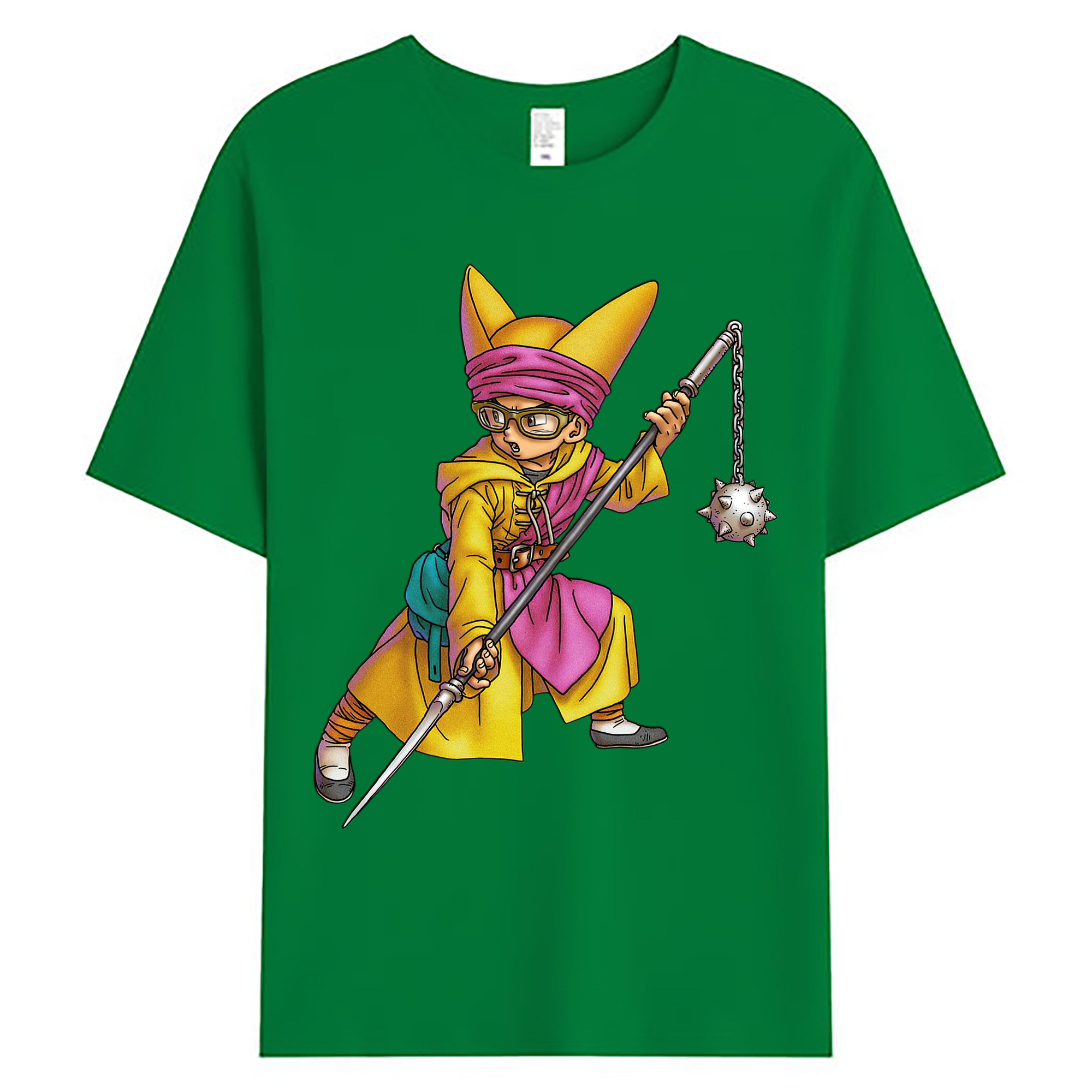 （画像用） ドラゴンクエスト Doragon Kuesuto Dragon Quest 綿100％ メンズ半袖Tシャツ｜肌触りやわらか＆通気性