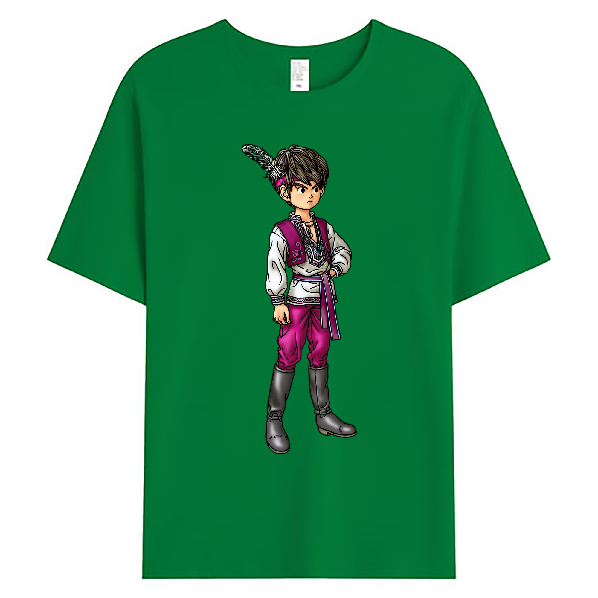 （画像用） ドラゴンクエスト Doragon Kuesuto Dragon Quest 綿100％ メンズ半袖Tシャツ｜肌触りやわらか＆通気性