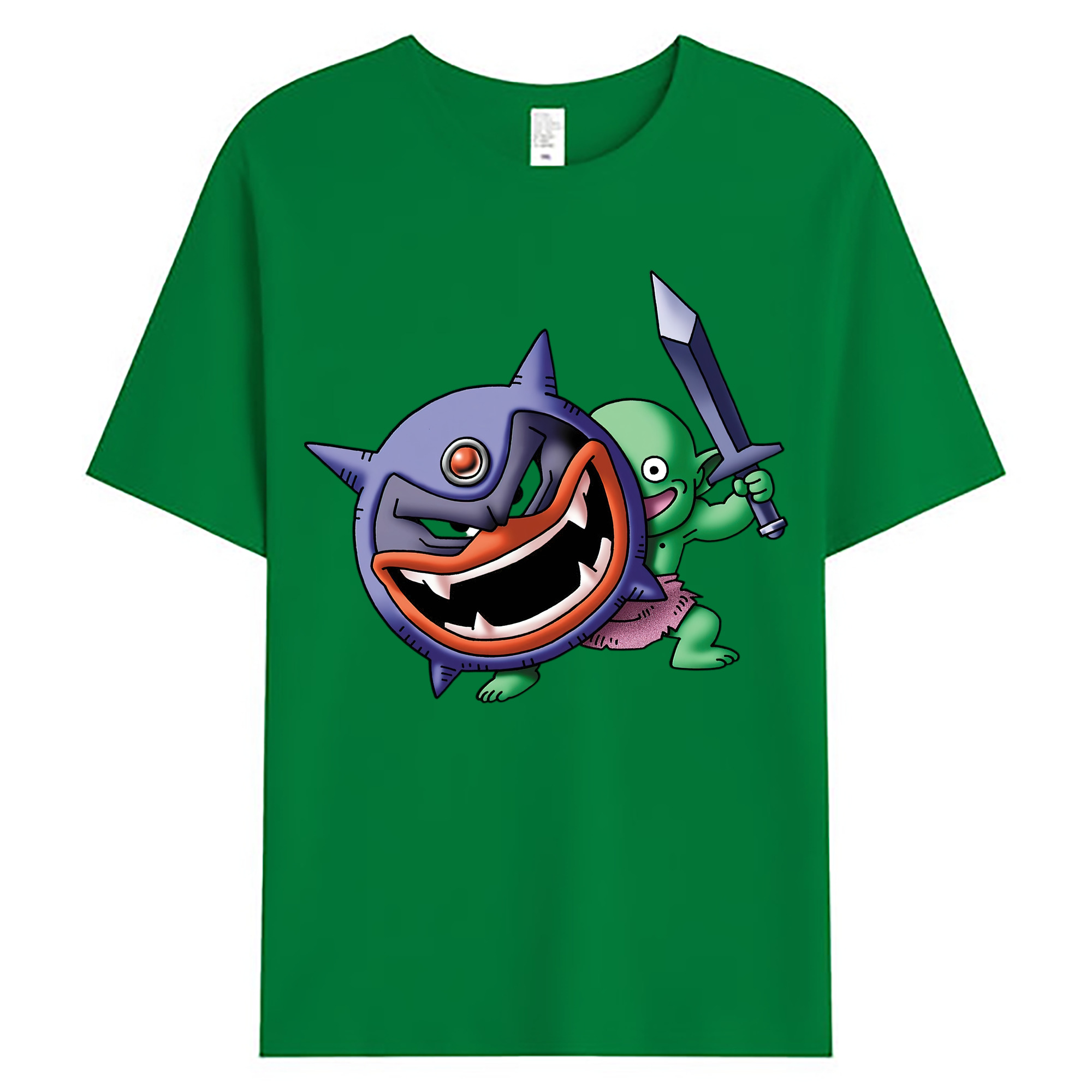 （画像用） ドラゴンクエスト Doragon Kuesuto Dragon Quest 綿100％ メンズ半袖Tシャツ｜肌触りやわらか＆通気性